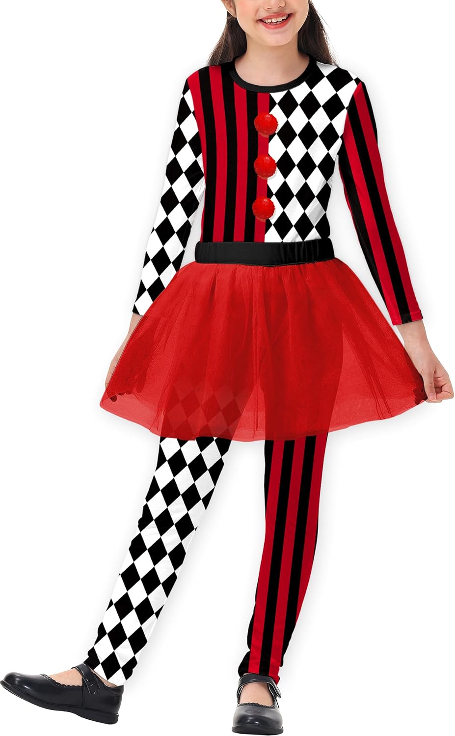 AOBUTE Halloween Shirts Leggings with Tutu Skirts Clothing Set XS-2XL