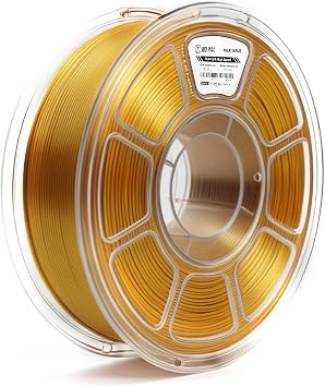 High Speed Silk PLA Filament 1.75mm, 1kg Spool 2.2 lbs, 30-600mm/s Fast 3D Printer Filament, 190-230C, Fits Bambu Lab Creality Anycubic, Silk Gold