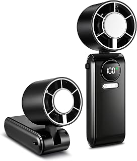 Portable Handheld Turbo Fan, 3-in-1 Personal Cooling Fan (Black)