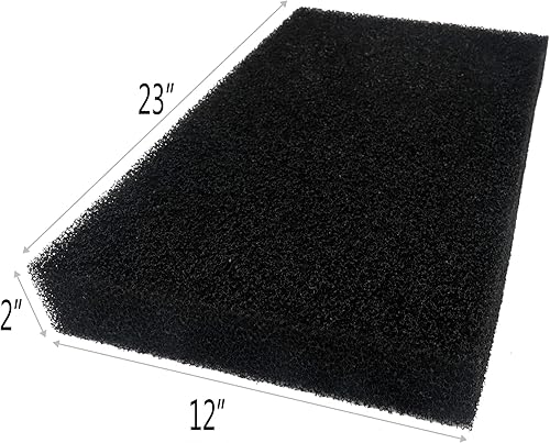 Miniatura 7 de ALEGI Almohadilla de esponja para filtro de acuario de 23 x 12 pulgadas23 x 16 pulgadas, filtro de esponja biológica 30PPI de espuma cortada a