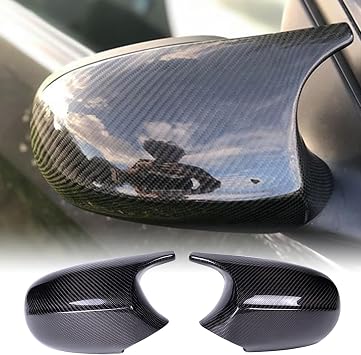 Real Carbon Fiber Mirror Caps for 2009-2013 BMW 3-Series E90 E92 E93 | Replacement style, Fits 3-Series E90 E92 E93 LCI and 1-Series E81 E82 E87 E88 LCI
