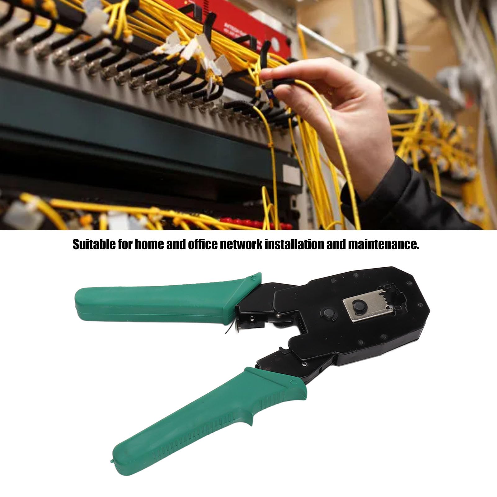 Kit d'outils de sertissage de câble réseau pour installation de prise Ethernet – Ensemble de sertisseuse et de testeur RJ Pass pour la maintenance et le débogage du câblage de la