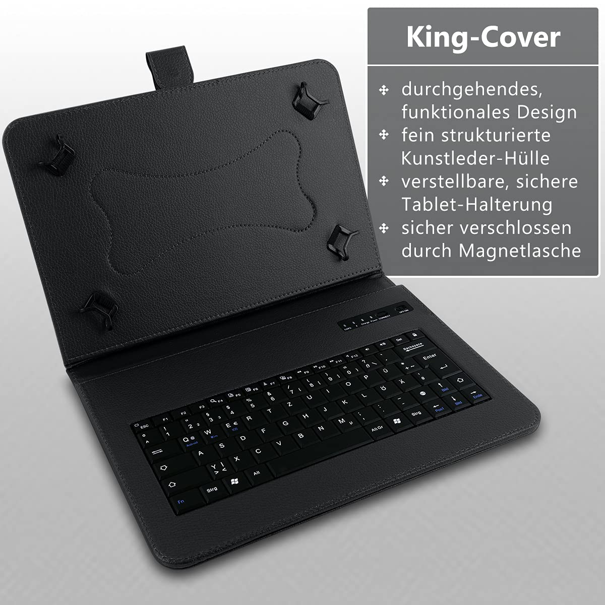 Tablet Hülle kompatibel mit Blackview Tab 20 16 15 13 12 11 10 Pro 9 8 8E Tasche Tastatur Bluetooth Deutsch QWERTZ Case Schutzhülle Cover