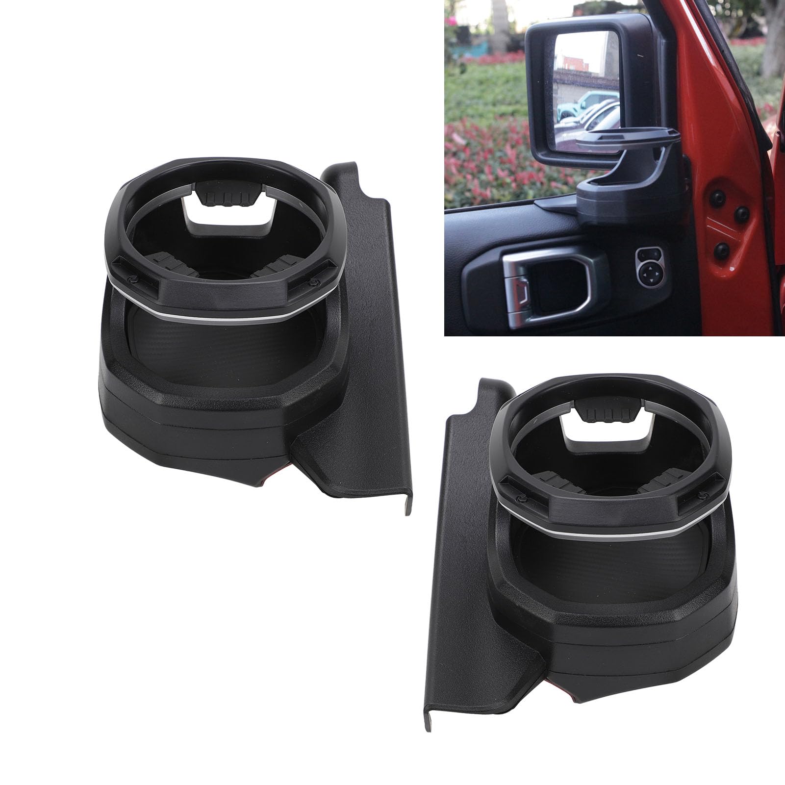 Paire De Porte-Gobelets De Fenêtre De Porte De Voiture, Support De Fenêtre Gauche Et Droite, Porte-Bouteille d'eau, Porte-Gobelet De Remplacement pour JL JT 2018 À 2024