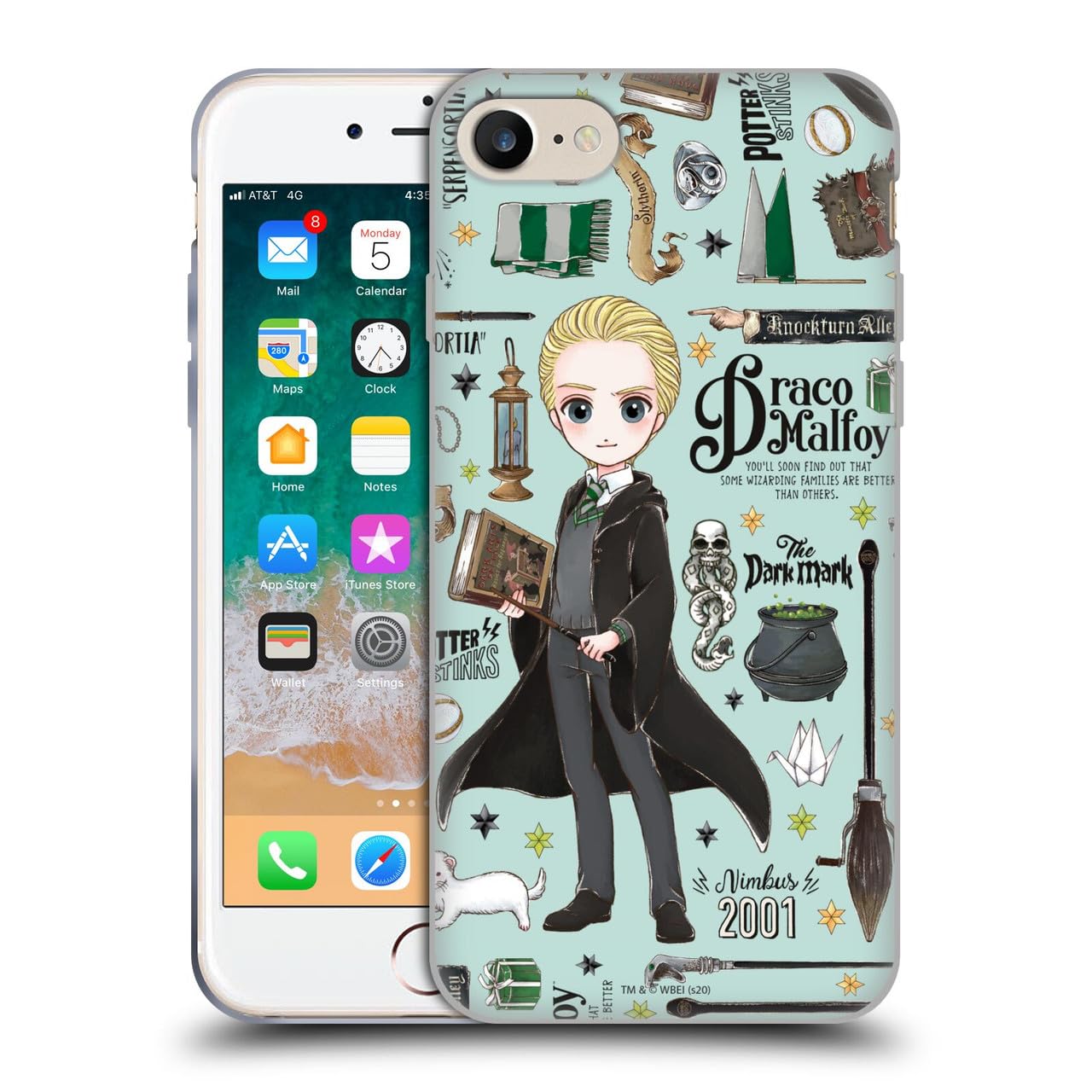 Head Case Designs Licenciado Oficialmente Harry Potter Patrón Luna Reliquias de la Muerte XXXVII Caso Funda de Gel Suave Compatible con Apple iPhone 12 / iPhone 12 Pro — view 95