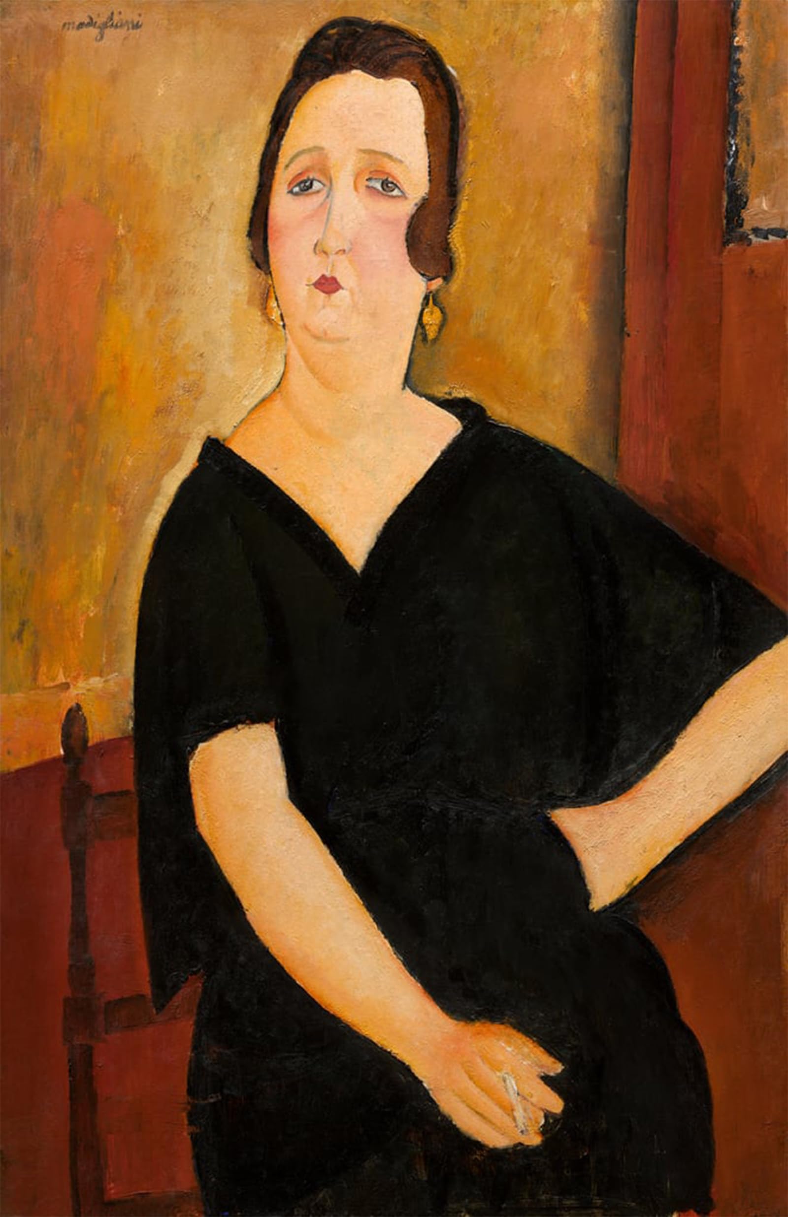 SERENDIPITP Aesthetic Poster Photo Wall Print Retro Picture Woman with Cigarette by Amedeo Modigliani Modern Wall Artwork for Home Decor 60x90cm