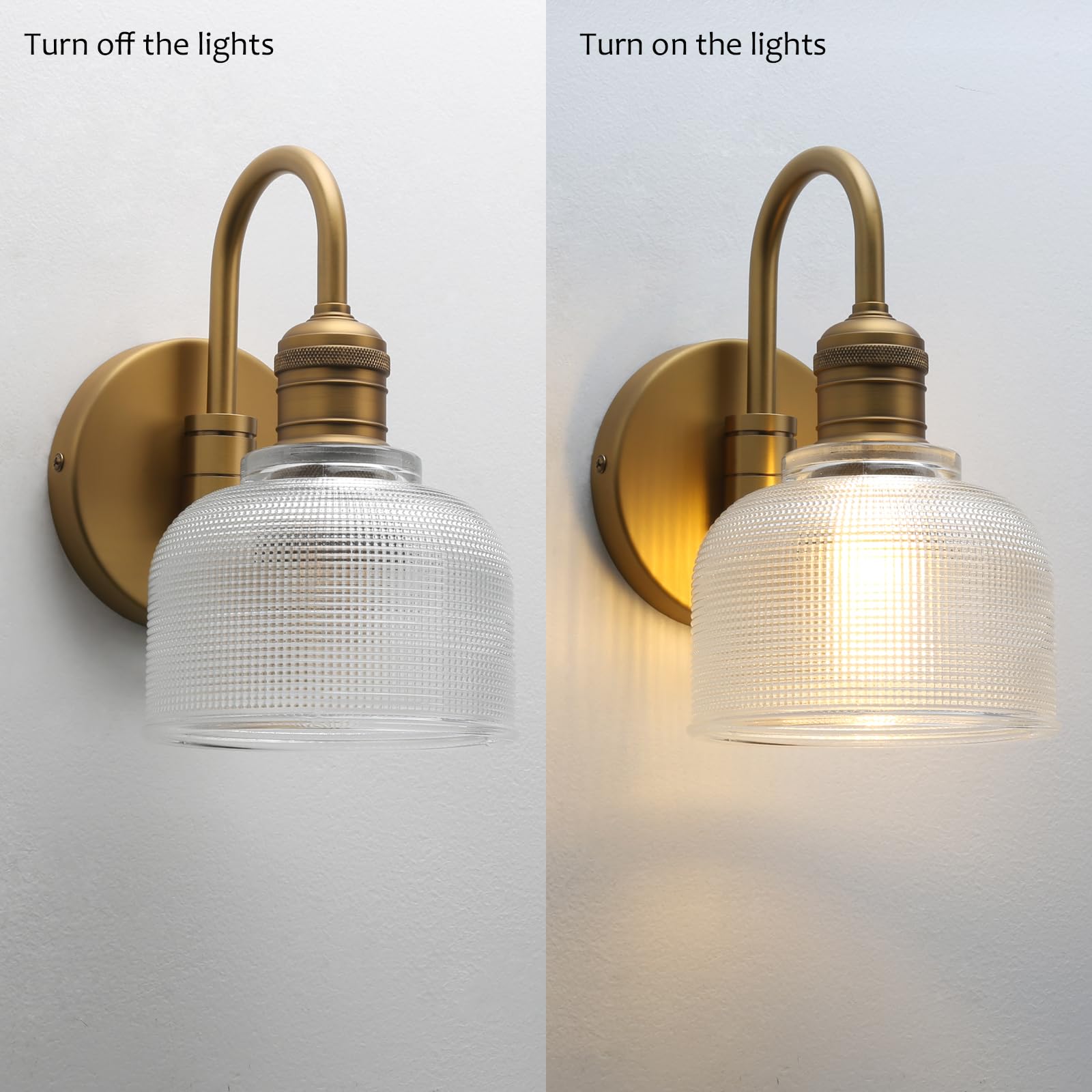 Pathson Vintage Col de Cygne Applique Murale Industriel E27 Luminaires Intérieur Abat-jour en Verre Bol Lampe Murale pour Salle à Manger Cuisine Miroir de Courtoisie