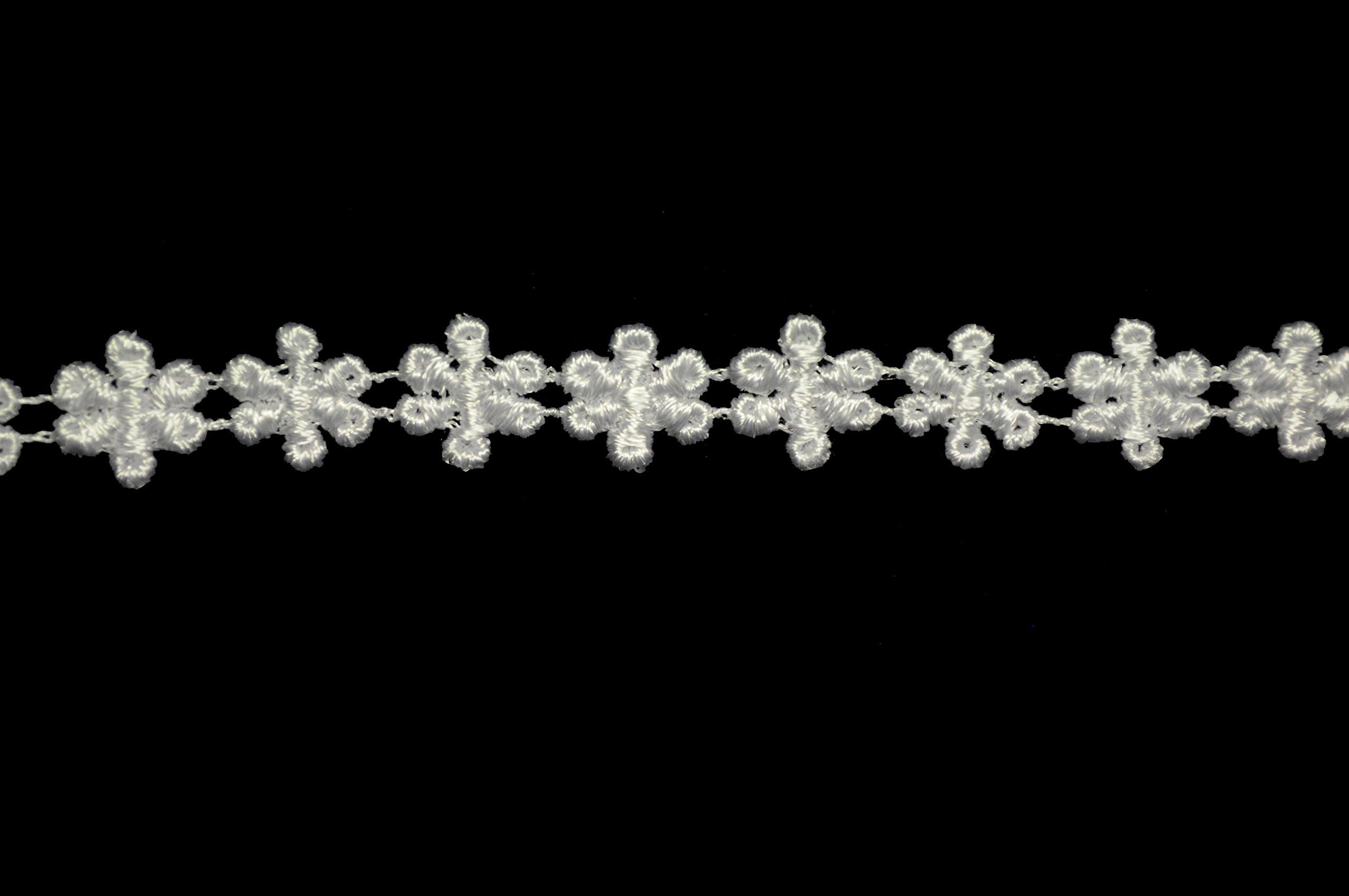 Altotux 0.5" White Daisy Flower Venice Lace Trim Floral Sewing Notions By 5 Yards