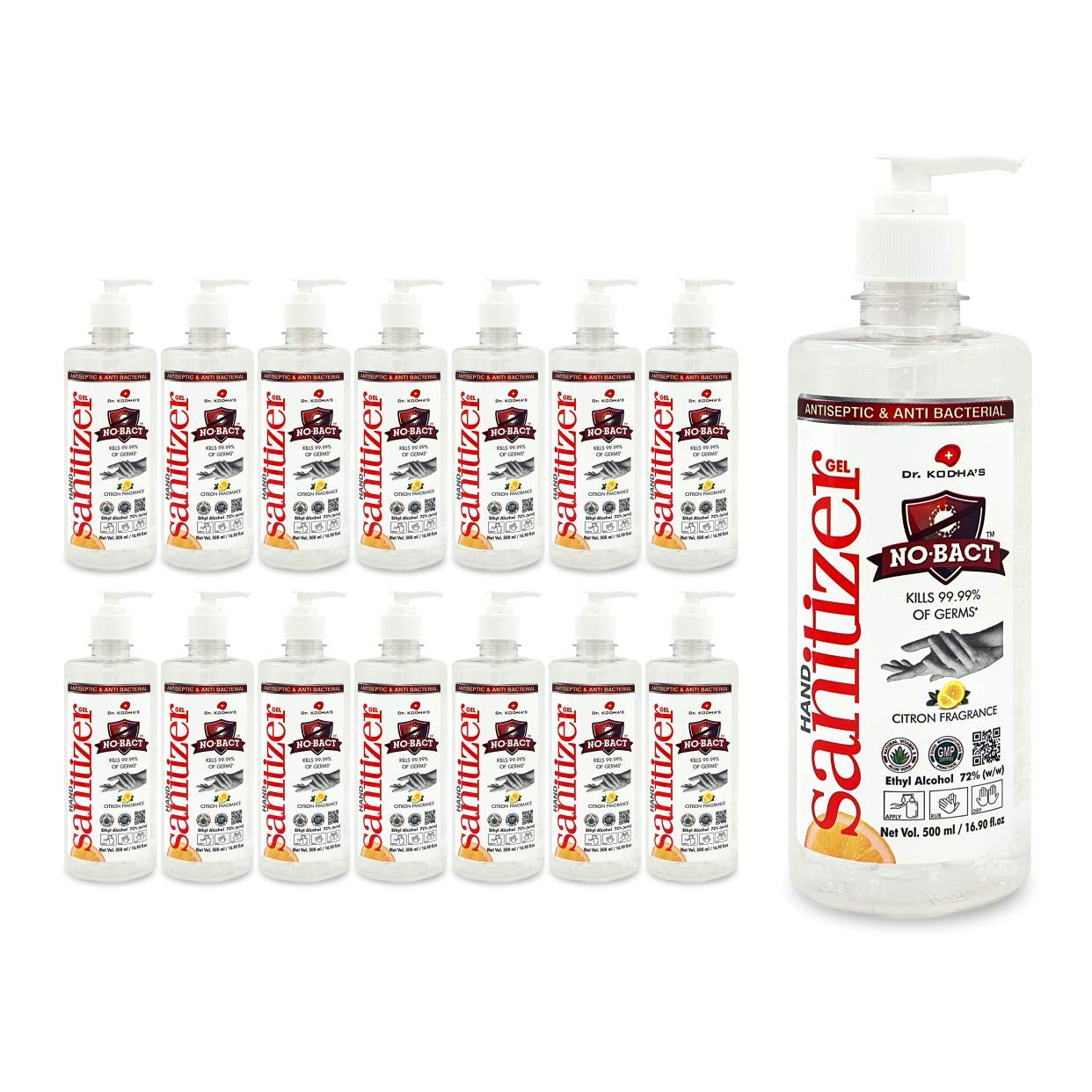 NO-BACT 72% w/w Ethyl Alcohol Multipurpose Antiseptic & Anti Bacterial ...