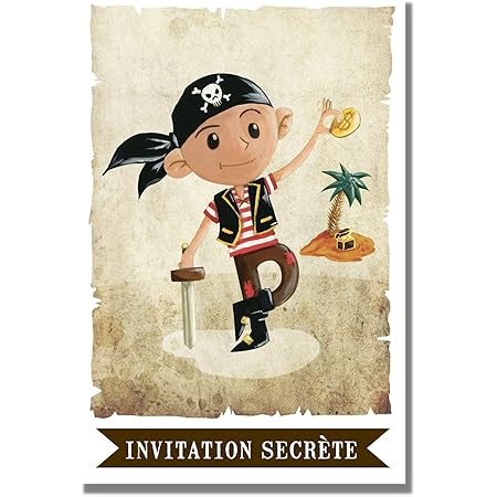 Carte D'invitation Anniversaire à Télécharger Et Imprimer - Thème Pirate - France