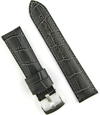 B & R Bands Gator Leather Watch Band Strap - Choice Of Colors - 20mm 22mm 24mm