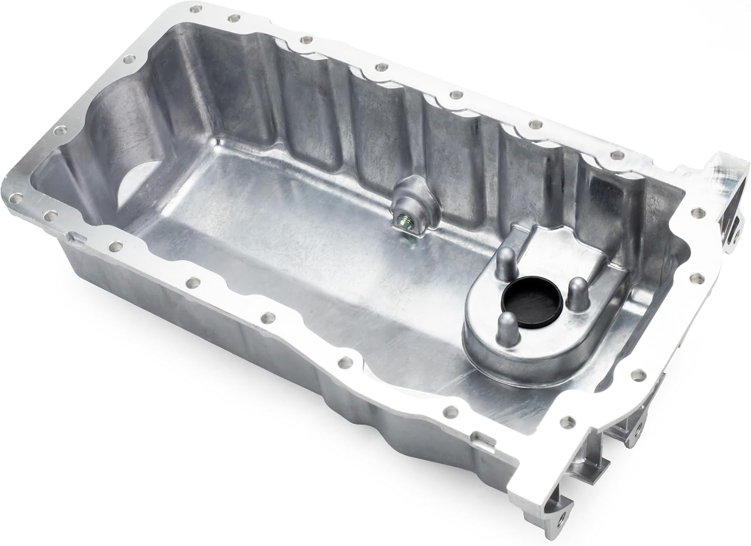 Engine Oil Pan Sump with Drain Plug Compatible with Volkswagen Jetta 1999-2005, Beetle 1998-2006, Golf 1999-2006, 1.9L 2.0L