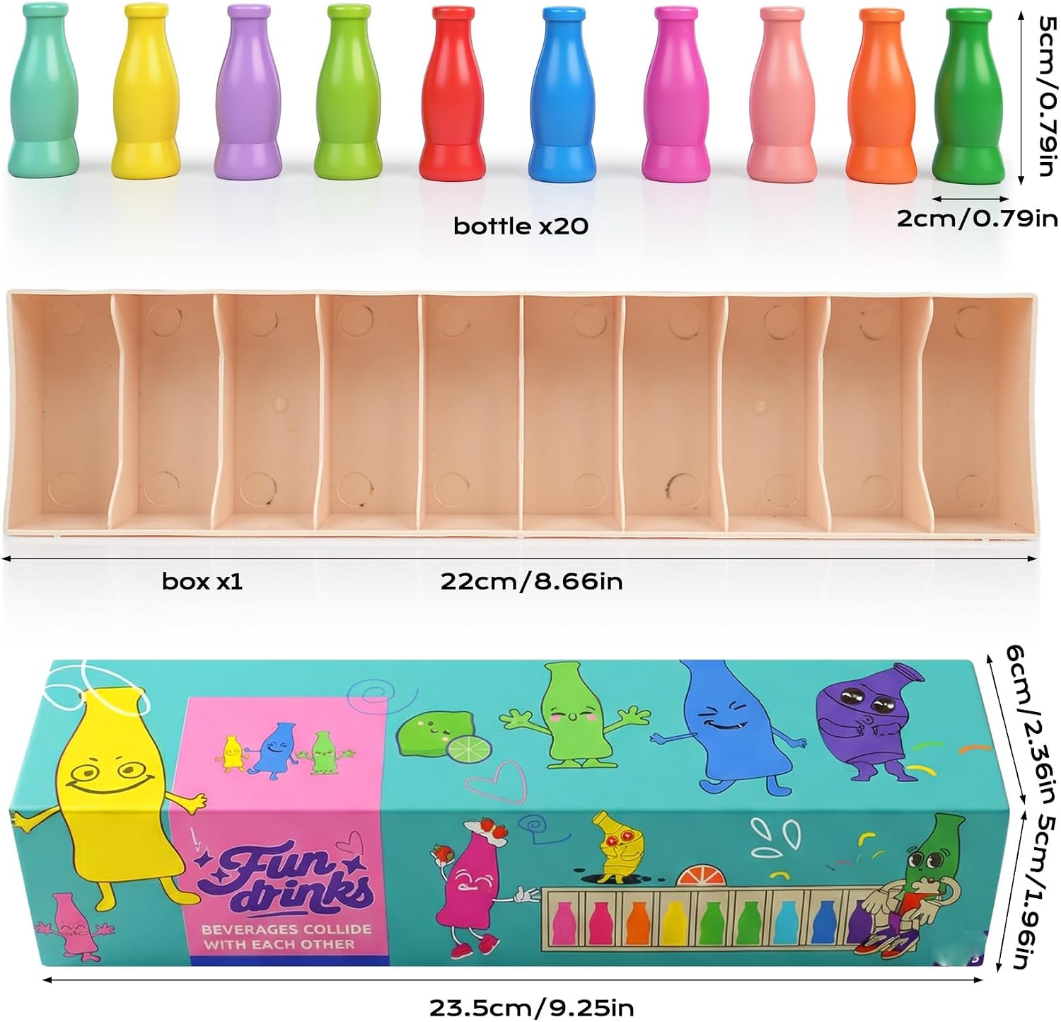 Foleto Bottle Flip Challenge - Color Match Memory Game for 2-4 image 2