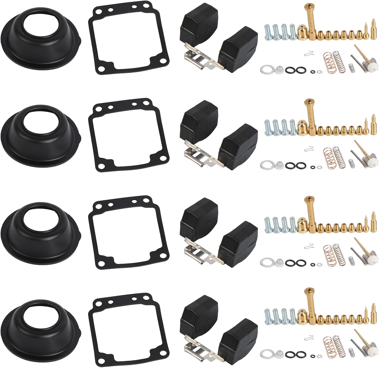 4 Pack Carburetor Carb Rebuild Kit for Yamaha Maxim 650 XJ650 1980-1983 Carburetor Repair Kit for Seca 650 XJ650R 1982 1981-1983 Y004-4-UW XJ650