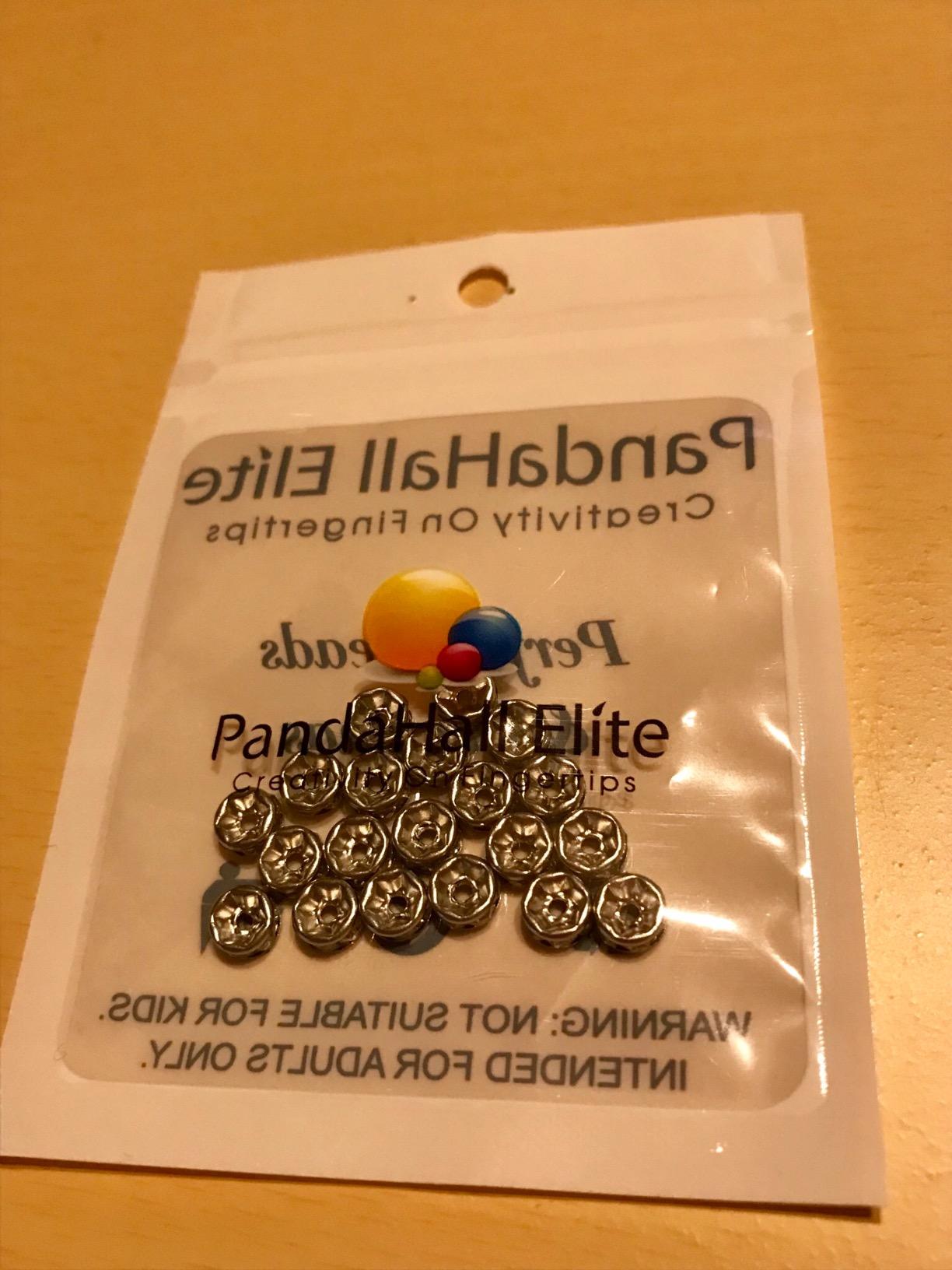 Amazon PandaHall Elite ロンデル 平型 304 ステンレス クリスタル ラインストーン メタル ジュエリー DIY用