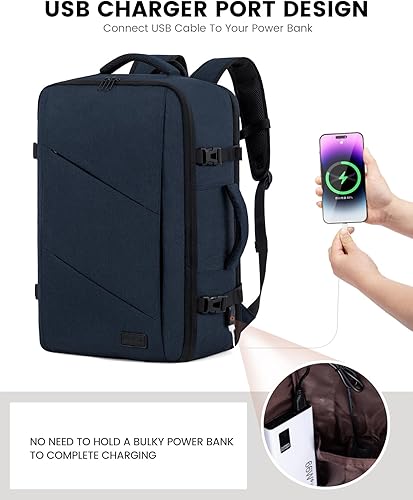 Miniatura 5 de LOVEVOOK Peersonal - Mochila de viaje extra grande de 40 L, bolsa de artículos Peersonal aprobada por vuelo, resistente al agua, mochila de 17