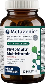 Metagenics PhytoMulti with Iron, Iron Bisglycinate 18 mg, 60 Tablets