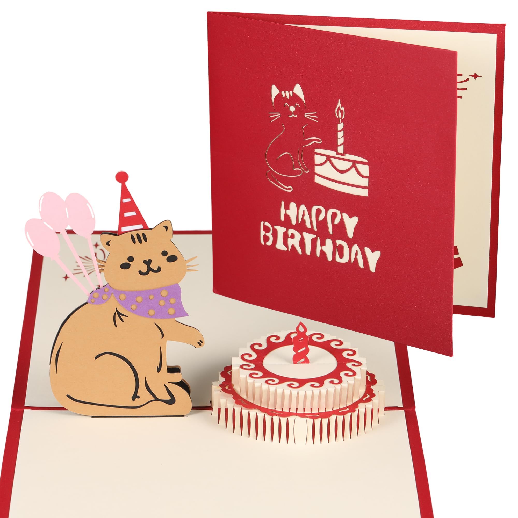 GREETING ART Carte Pop-up 3D En Forme De Chien, Pour La Saint-Valentin, Un Anniversaire, La Fête Des Mères, Adultes Ou Enfants, Toutes Les Occasions - Couverture De 20,3 X 15,2 Cm, Carte