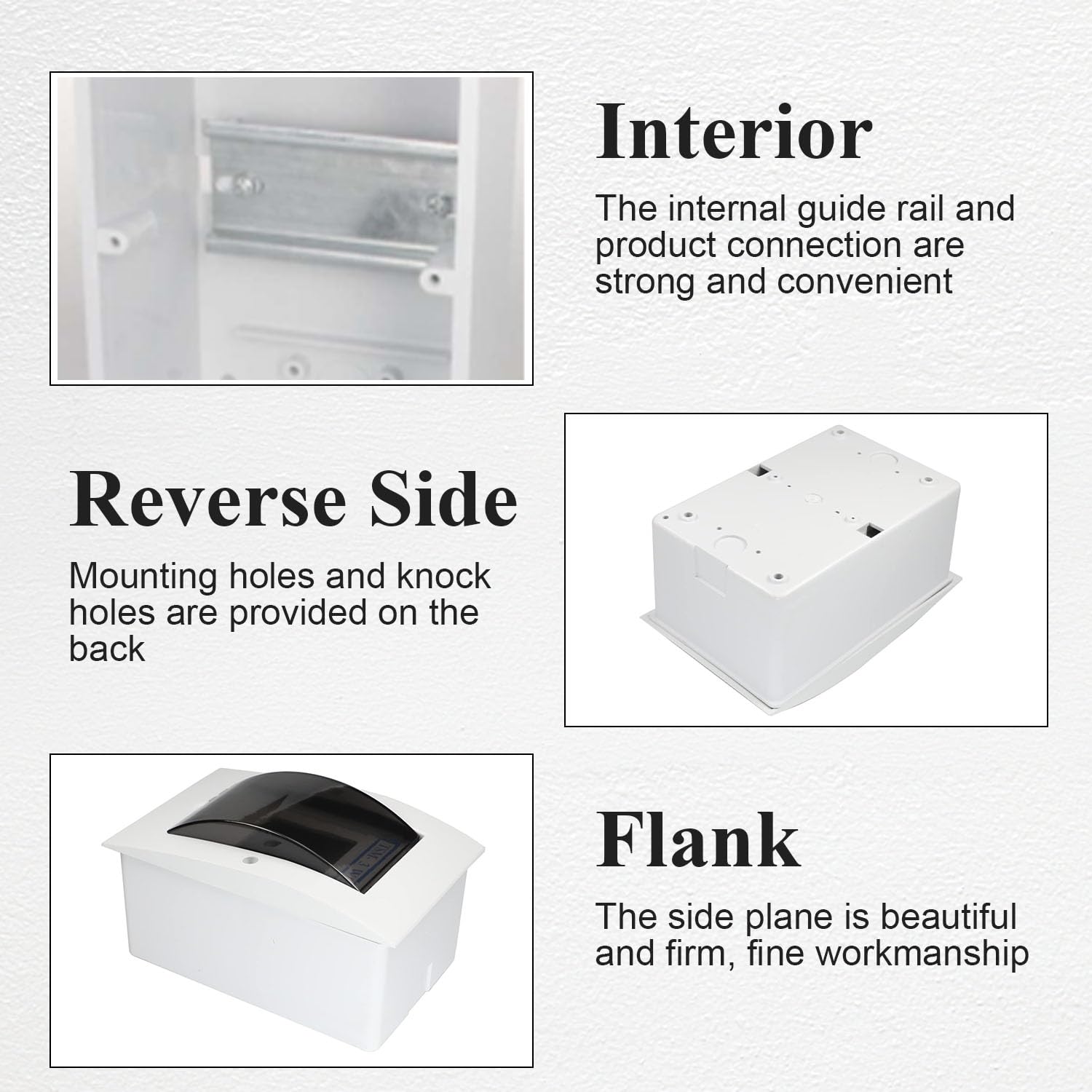 Fielect ABS Power Distribution Box Plastic Circuit Breaker Protector Cover Electronic Junction Box, 3.54" x 5.51" x 2.36"