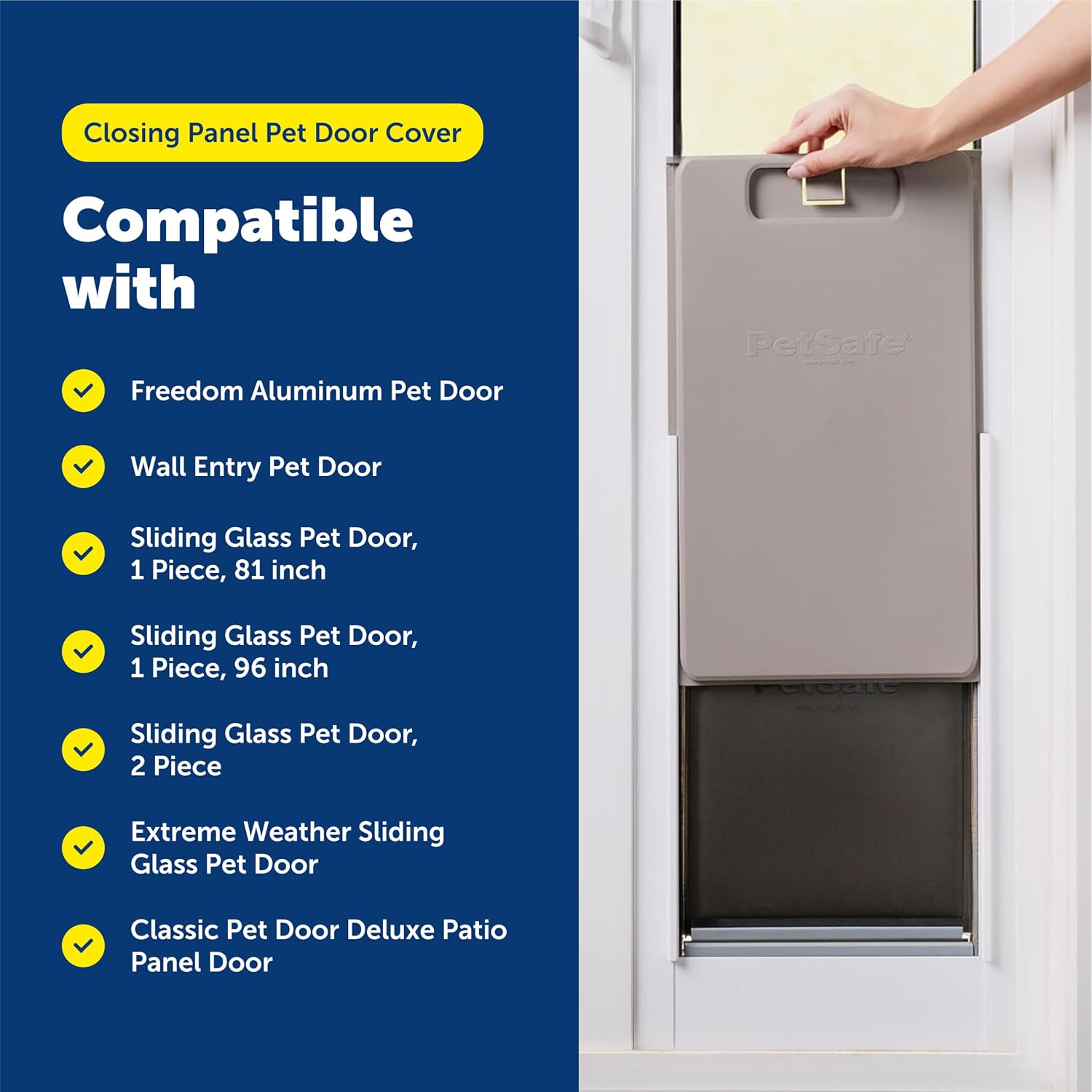 PetSafe Closing Panel Pet Door Cover, Durable Plastic, Medium 8 in x 14 in image 5