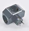 Viko Clover Plus Gray Triple Ground Socket Anti-Collision