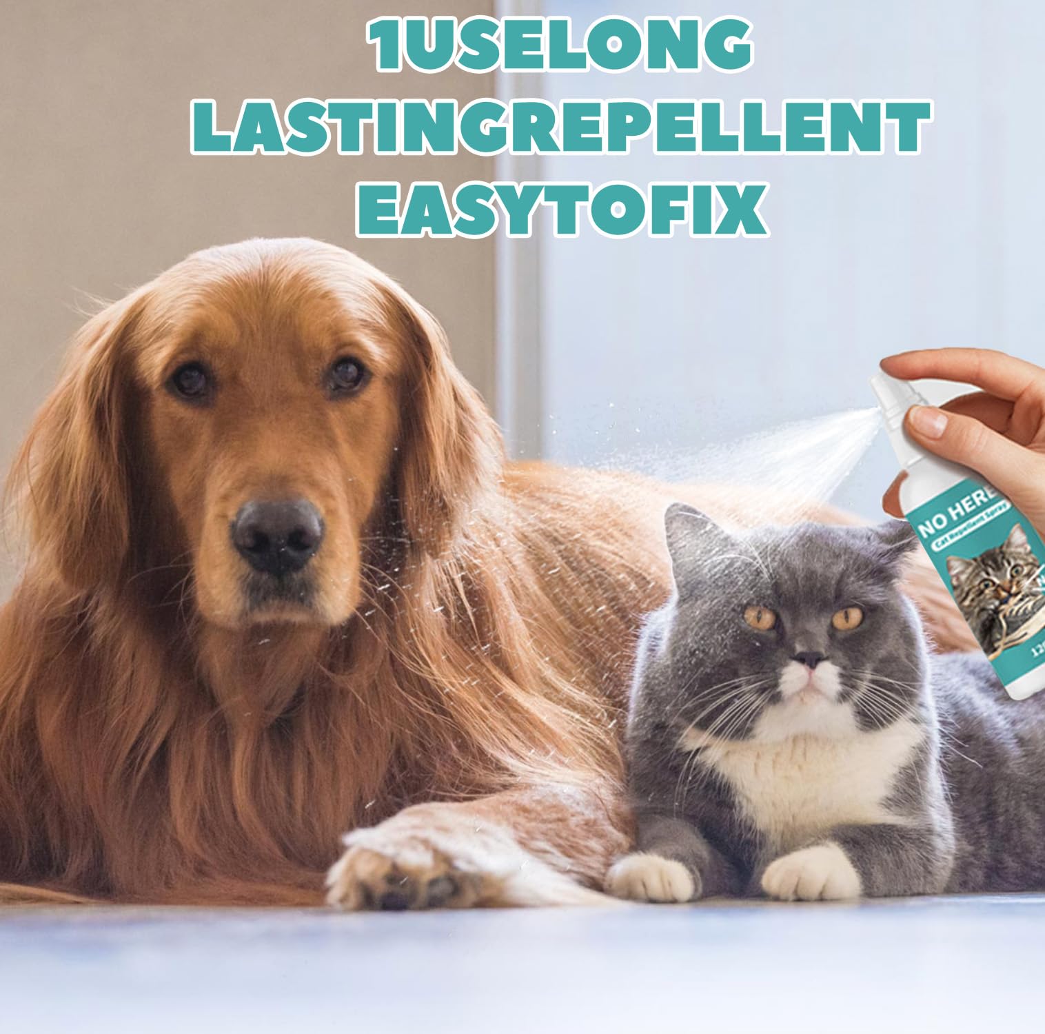MagiSel Spray Repellente per Gatti,2PCS x 120ml Repellente Gatti e Spray AntiGraffio per Gatti Divano, Uso Interno ed Esterno, Protezione del Divano e Mobili, Ideale per Casa e Giardino