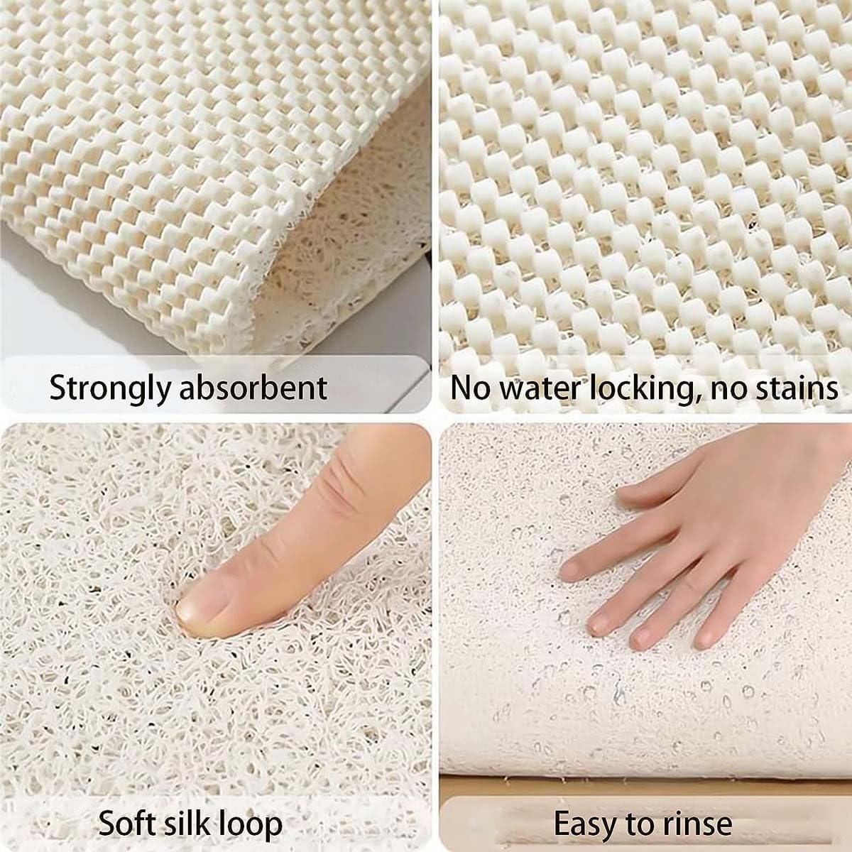 Alfombrilla de ducha antideslizante con textura suave – Alfombra de baño de secado rápido para ducha interior – Alfombrilla de baño antimoho para fregadero, ducha, bañera (verde, 60 x 90 cm)