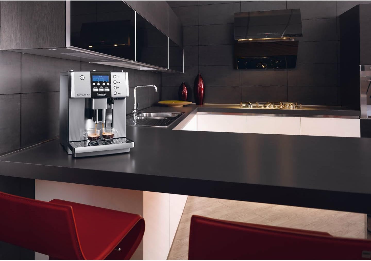 De'Longhi ESAM6600 Gran Dama Espresso Machine in a modern kitchen