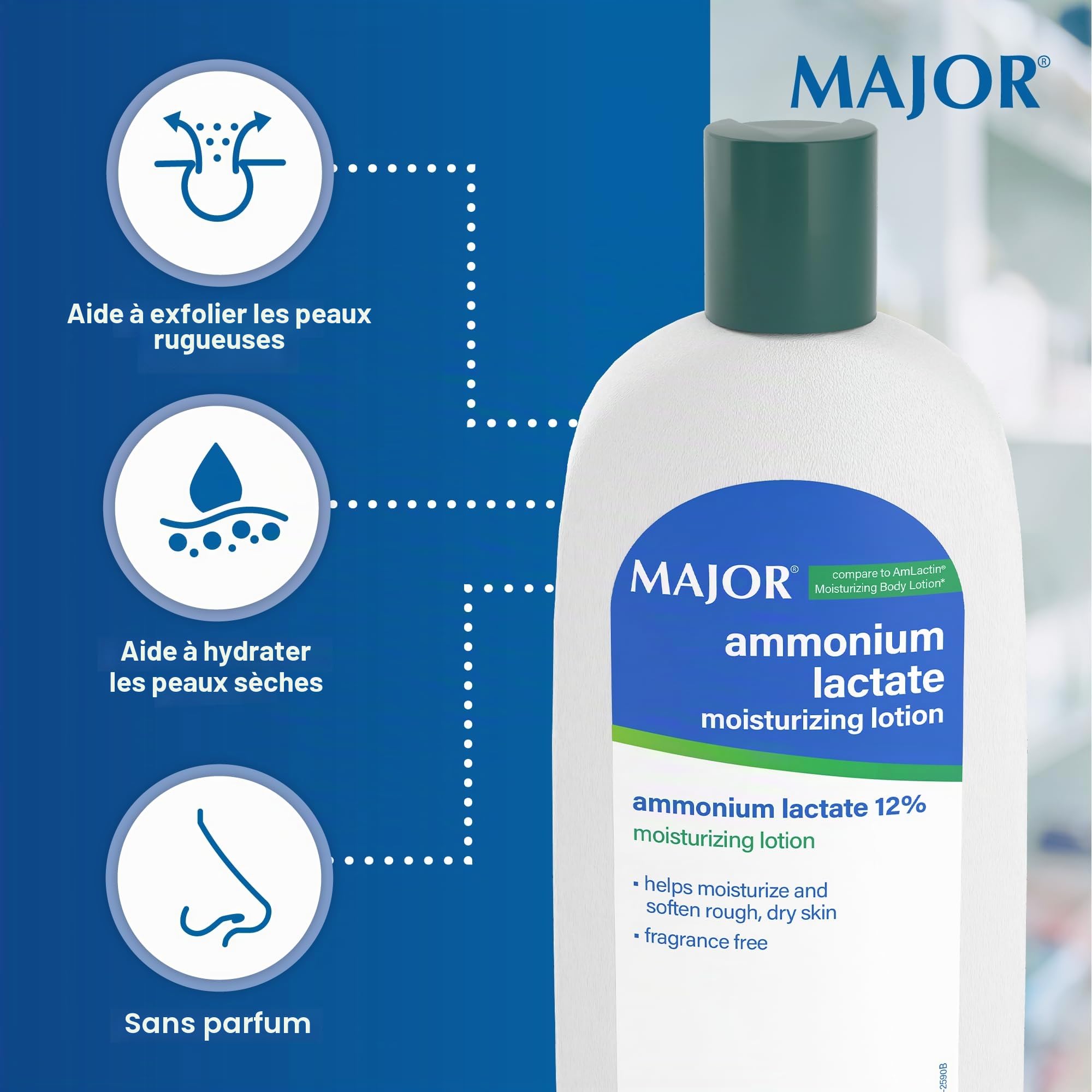 Major Pharmaceuticals Ammonium Lactate Lotion 12% 396 g (14 oz)