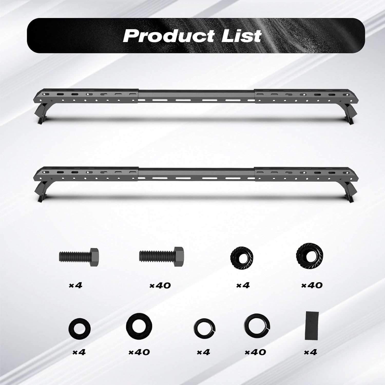 420 LBS Roof Rack Cross Bars,Adjustable 39.4-61 inch Roof Rail Crossbars Fit for Jeep Wrangler JL JT 2018-2025 (2/4 Door Hardtop), Rooftop Cargo Bag Kayak Bike Carrier