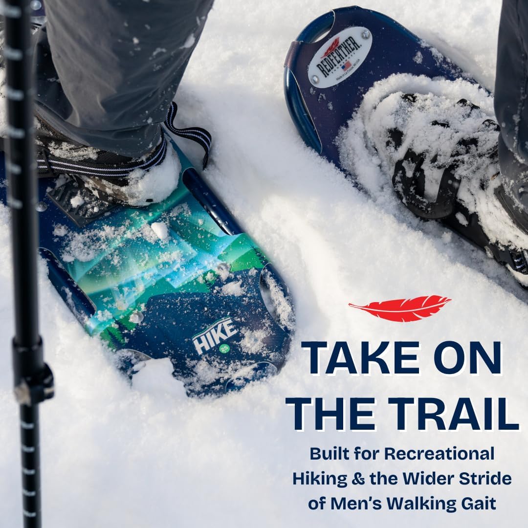 Hike Men's Snowshoes Kit - Lightweight, Durable, Made in The USA - Ideal for Winter Hiking, Snowshoeing, and Outdoor Adventures - Premium Performance Snowshoes