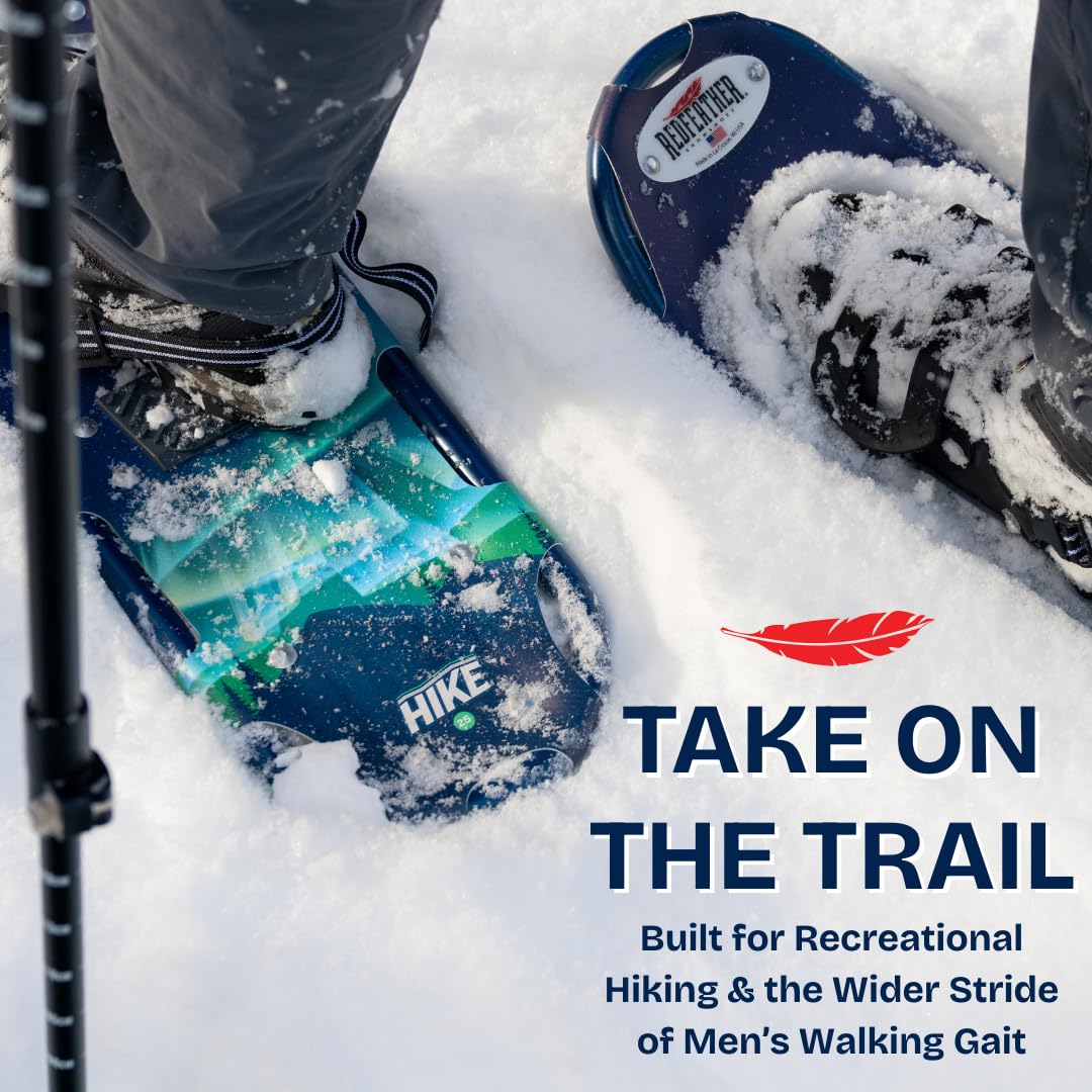 Hike - Kit de raquetas de nieve para hombre, ligeras, duraderas, fabricadas en los Estados Unidos, ideales para senderismo de invierno, raquetas de nieve y aventuras al aire libre