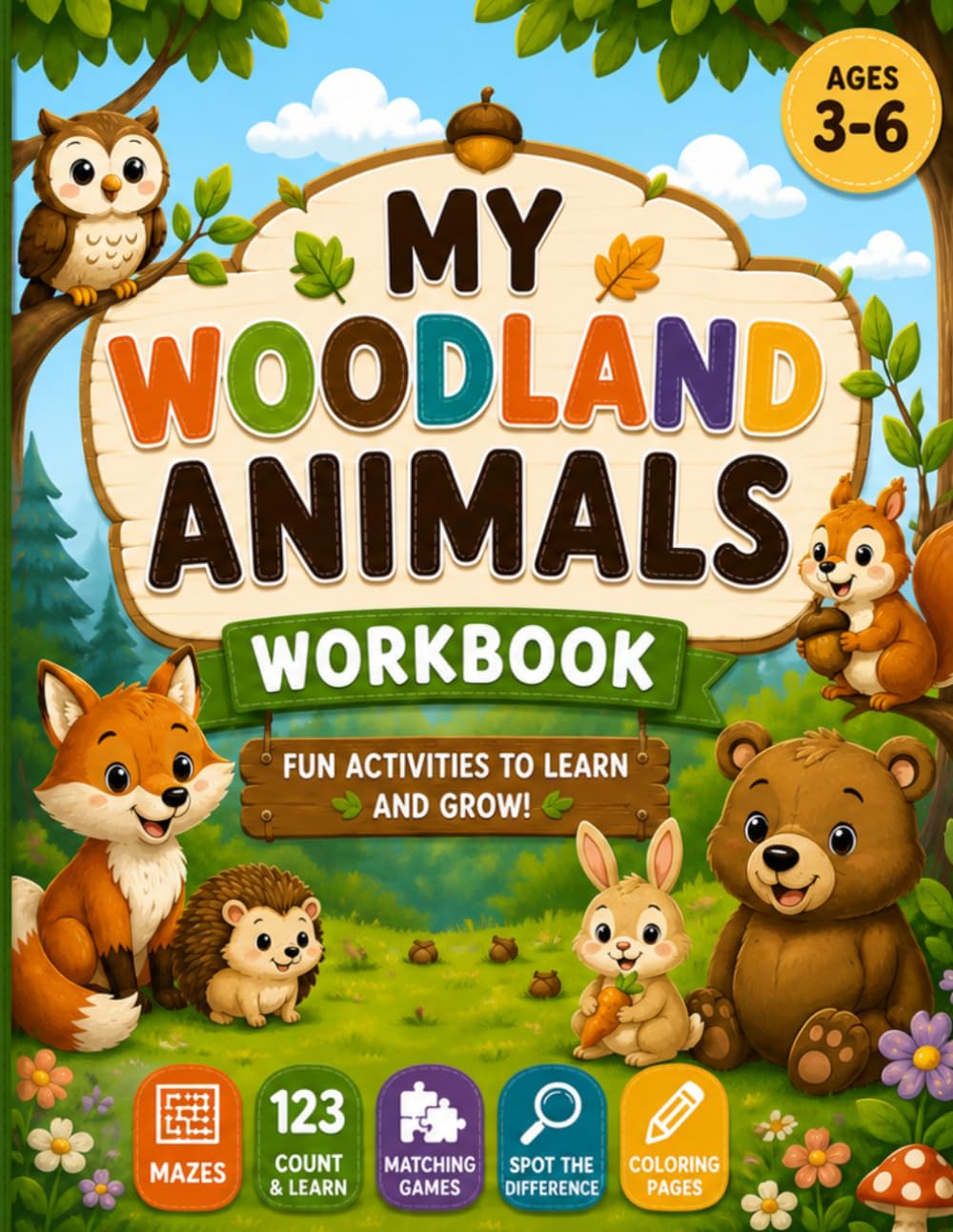 My Woodland Animals Workbook: Fun Activities to Learn and Grow! (Toddler Learning Adventures)