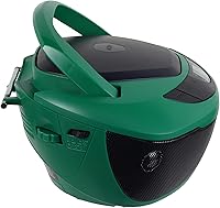 Vista 4 de Jensen CD-475 Boombox estéreo portátil deportivo (verde)
