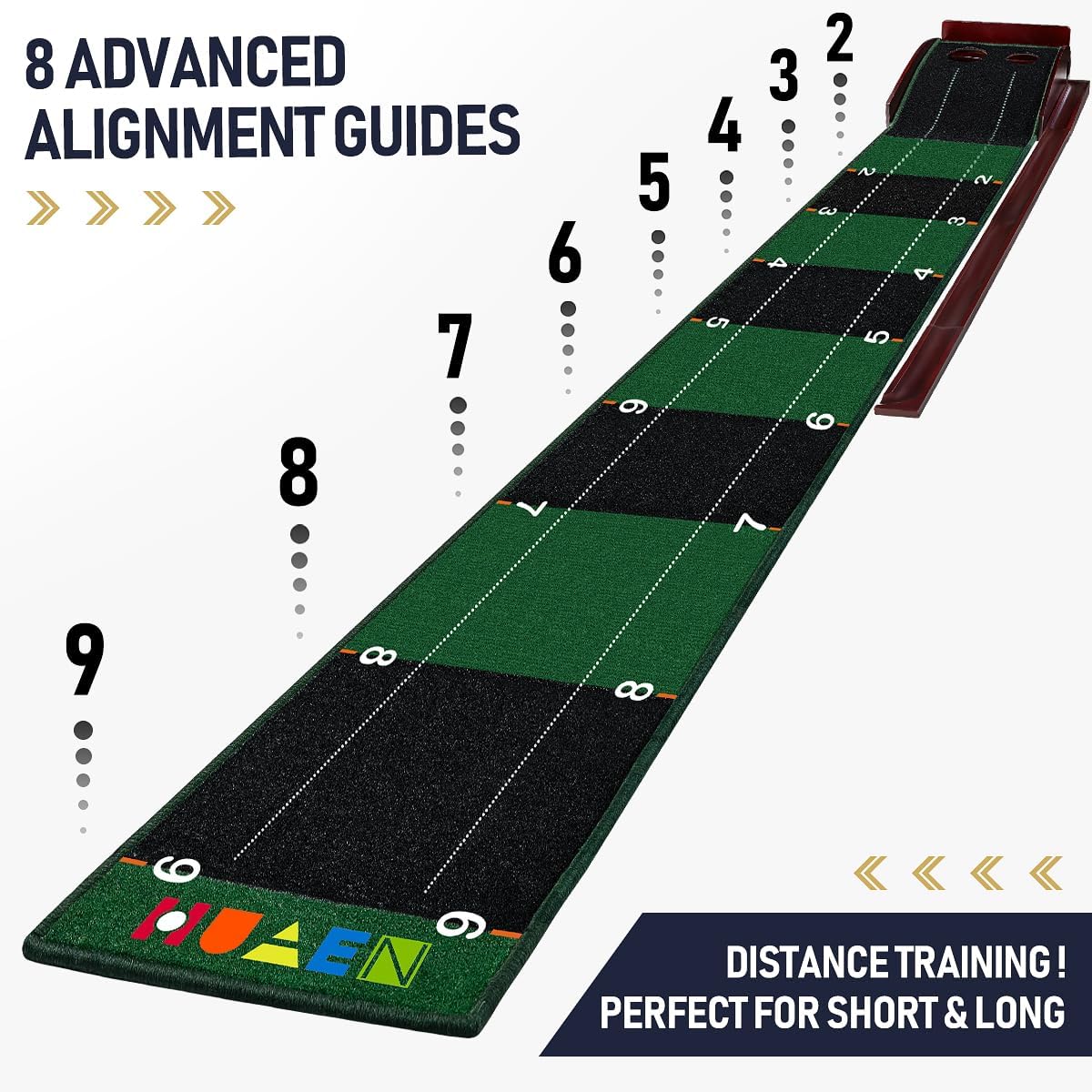 Putting mat for Indoors,Golf Practice Putting Green with Ball Return,Office Putting matt,Gift for Golf Lovers