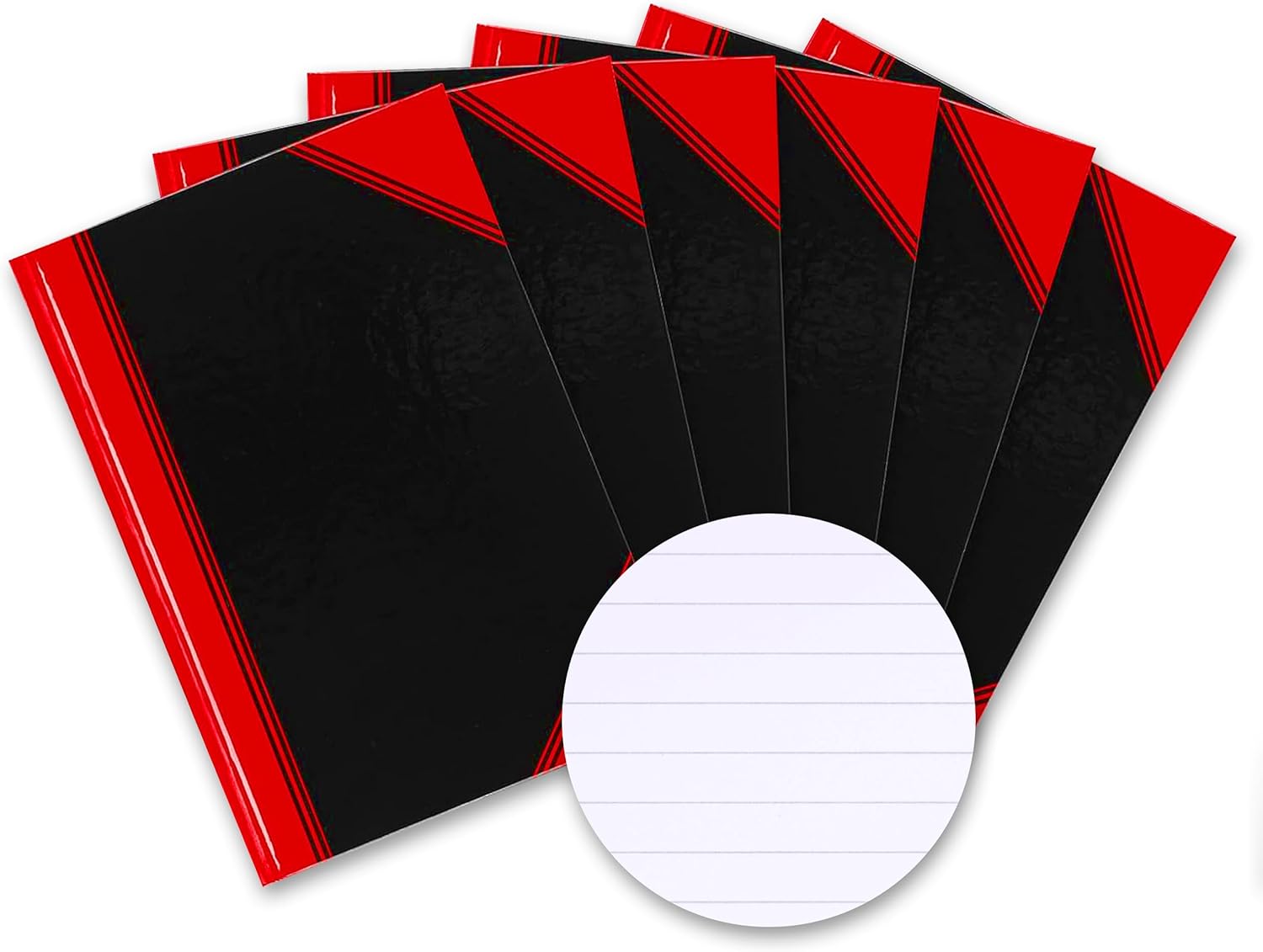 Landré Bantex 6 x A5 Ruled Notebook 192 Pages 70gsm Hardback Black