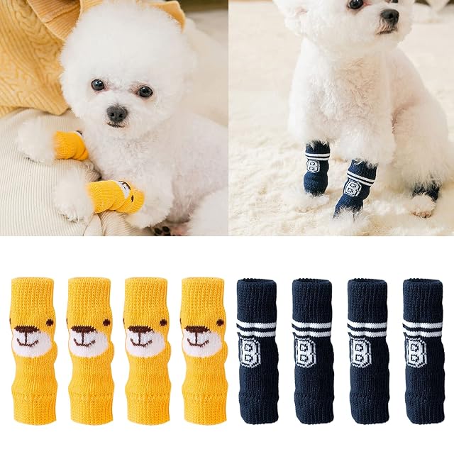 Foto 2 de 8 de XANHOY Calcetines de rodilla para perros para invierno, protectores de rodilla para mascotas