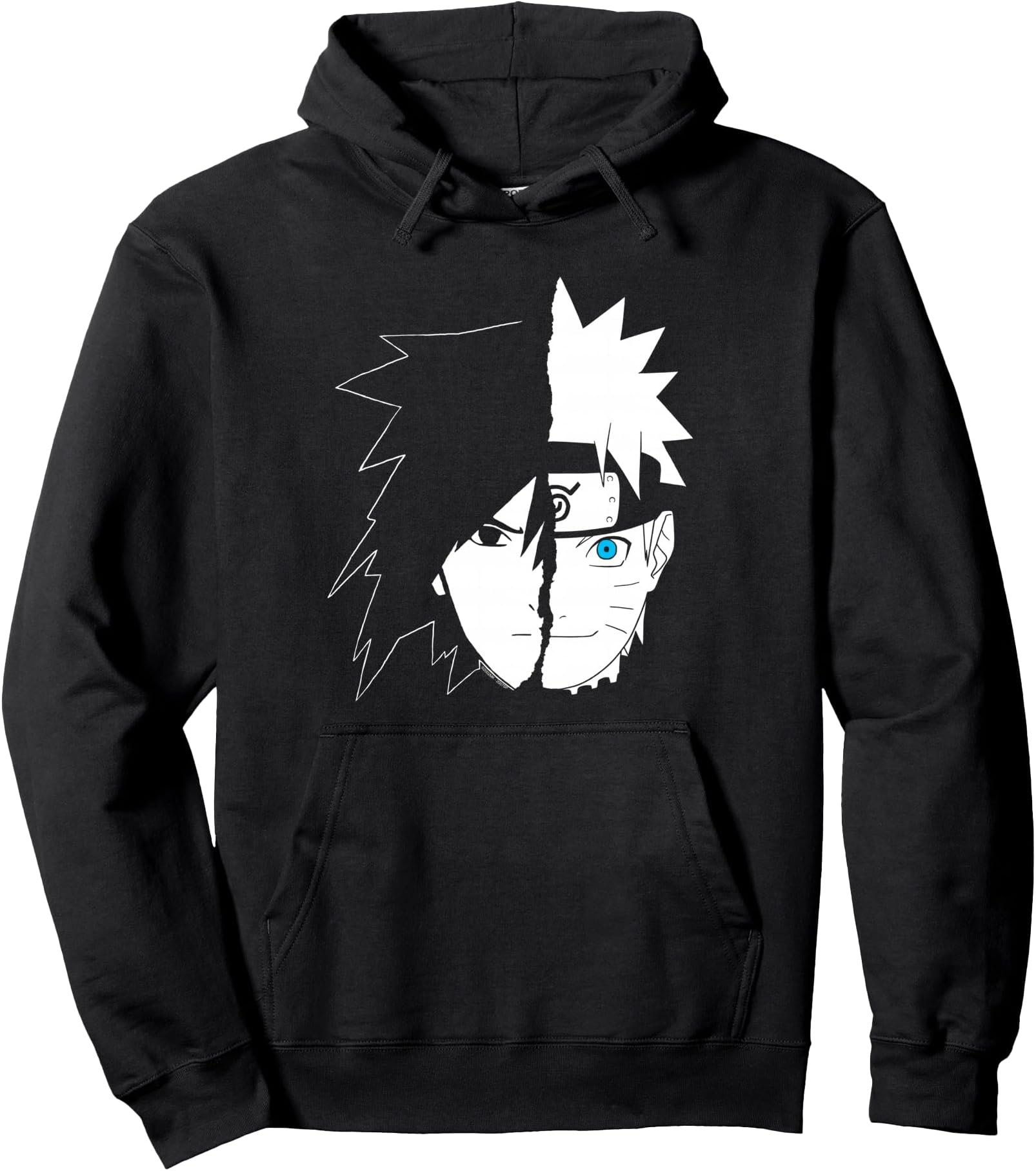 Sasuke Split Face Anime Pullover Hoodie