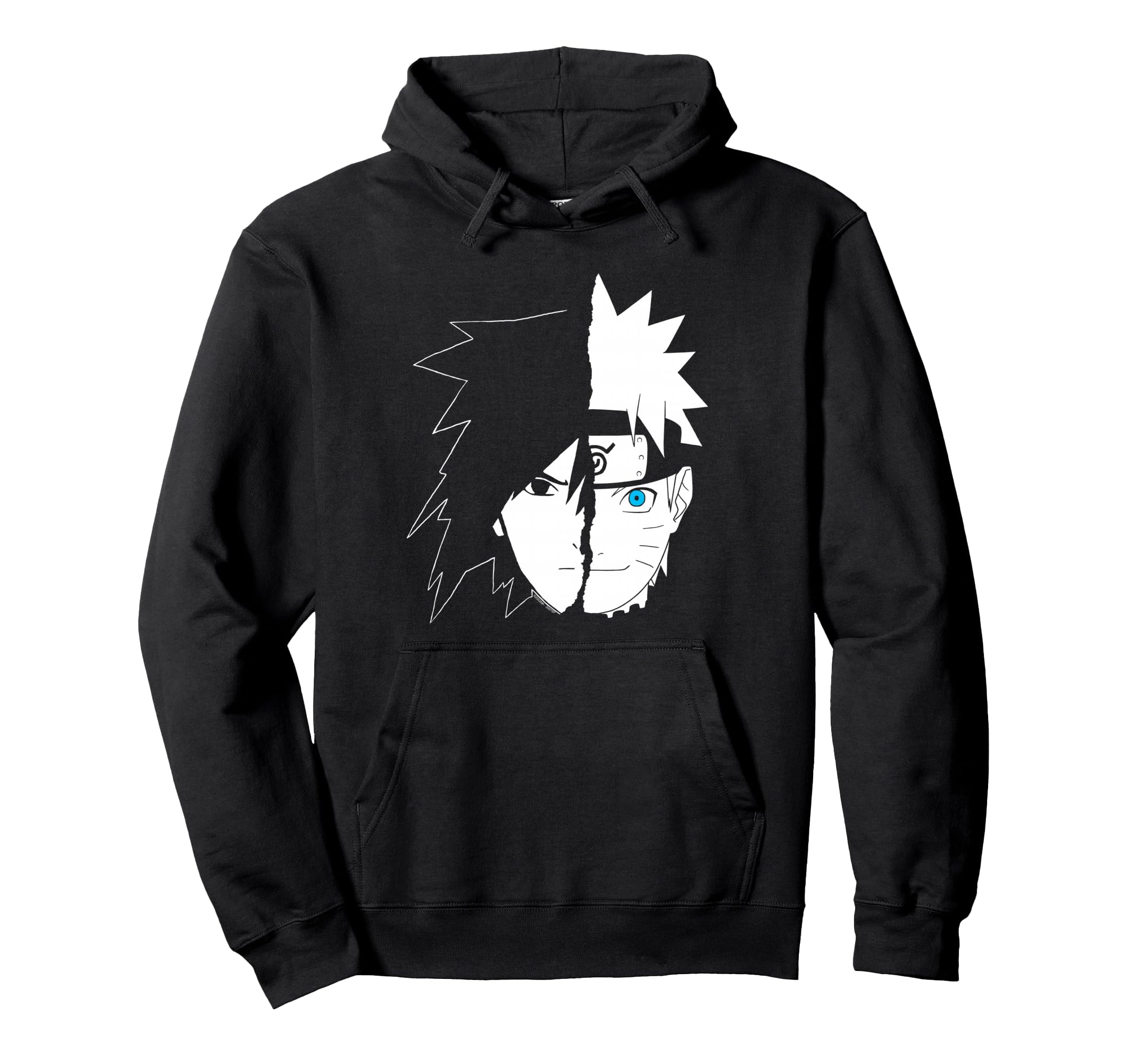 Sasuke Split Face Anime Pullover Hoodie
