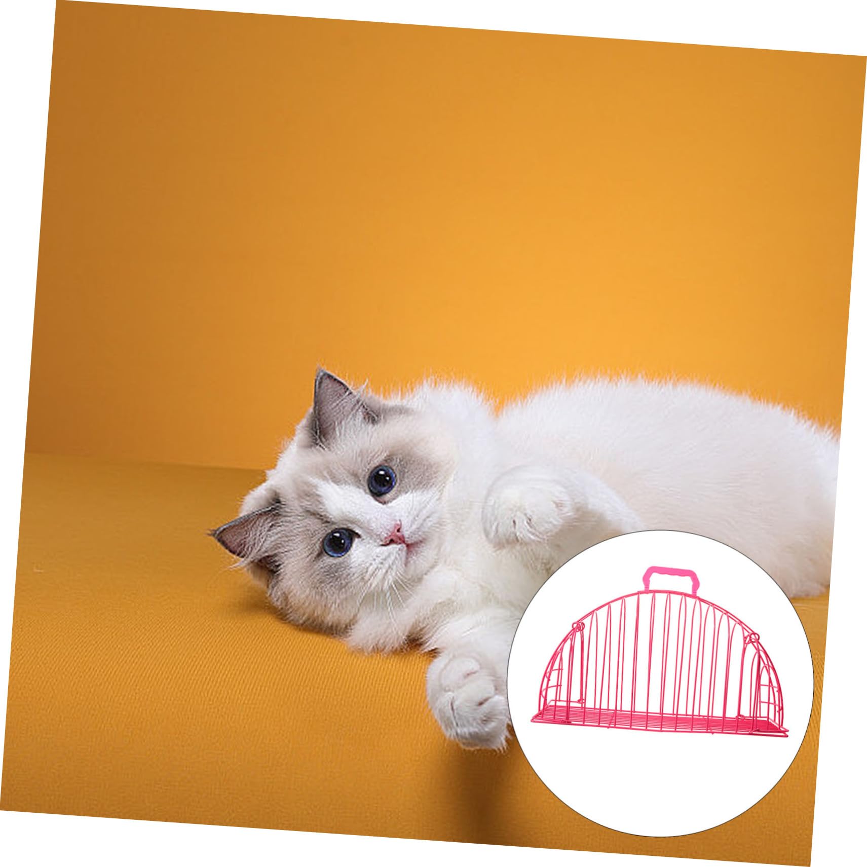 BESTonZON Großer Katzenkäfig aus Edelstahl mit Krallenschutz Atmungsaktivem Haustier Duschkäfig für Katzenpflege und Sicheres Baden zu Hause