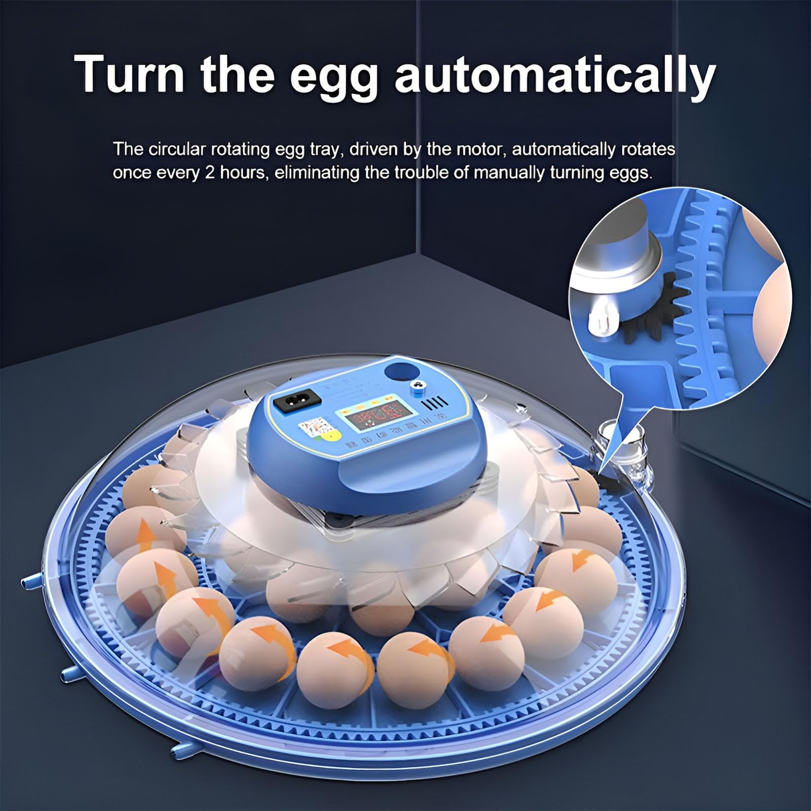 Incubadora de huevos para incubar huevos, volteador automático de huevos con control de humedad, incubadora de aves de corral para pollo, codorniz, pato, ganso, loro, para el hogar, granja