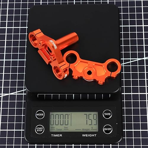 Miniatura 3 de RCAWD Juego de abrazadera triple de aluminio para piezas de actualización Promoto-MX LOS364006 (Naranja)