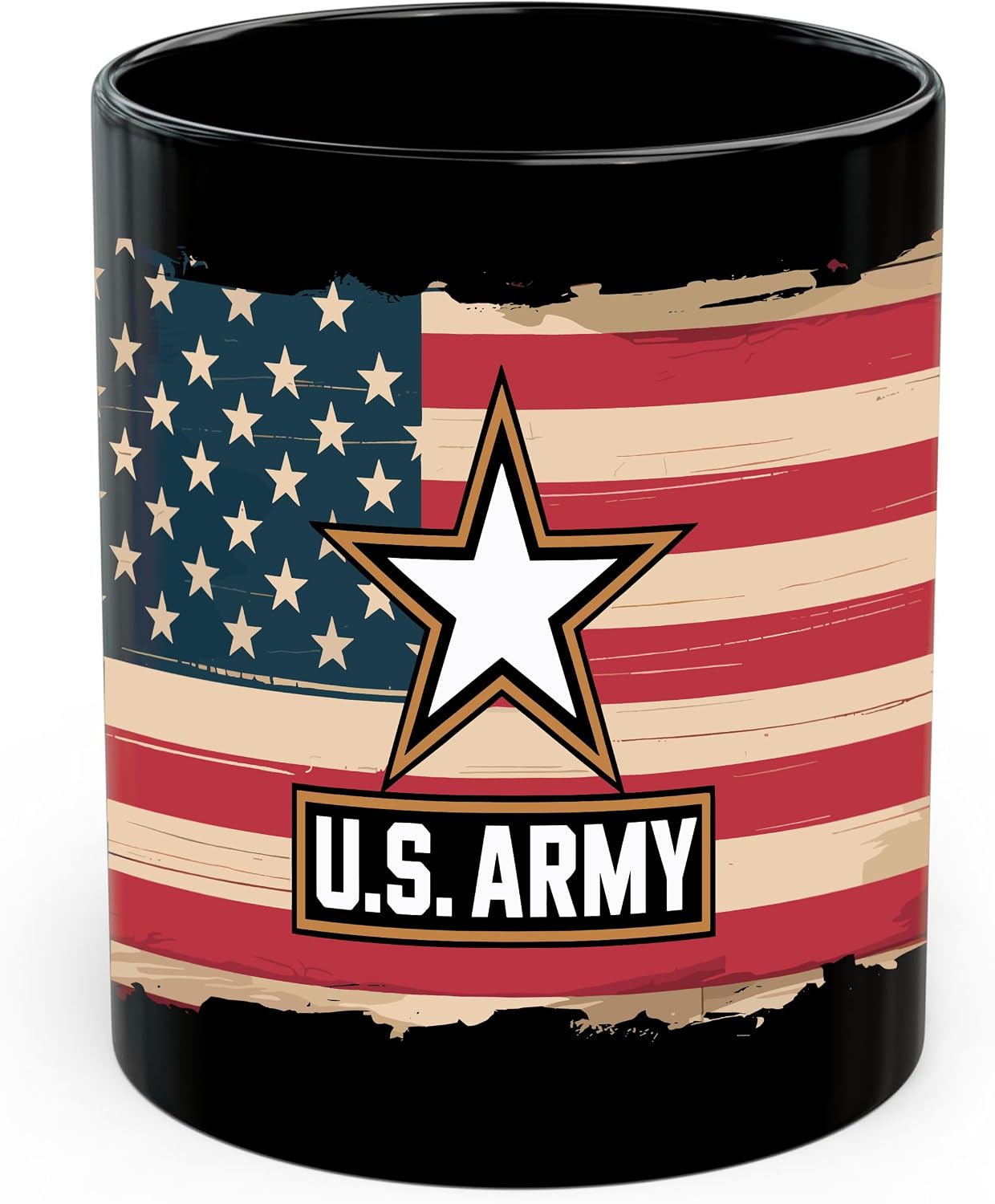 No Thorns Media US Army Ceramic Coffee Mug 11 oz Black
