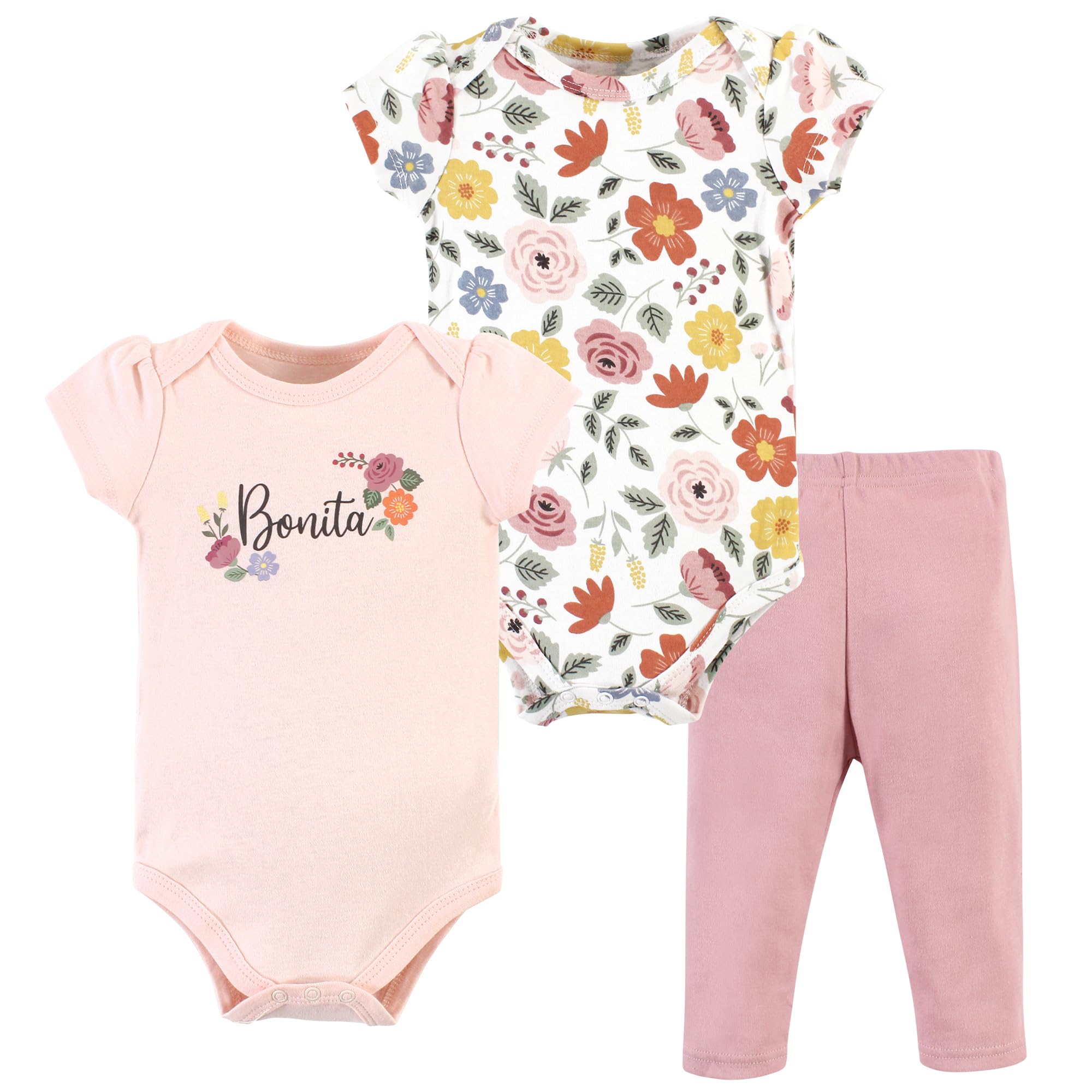 Hudson Baby Unisex Cotton Bodysuit and Pant Set