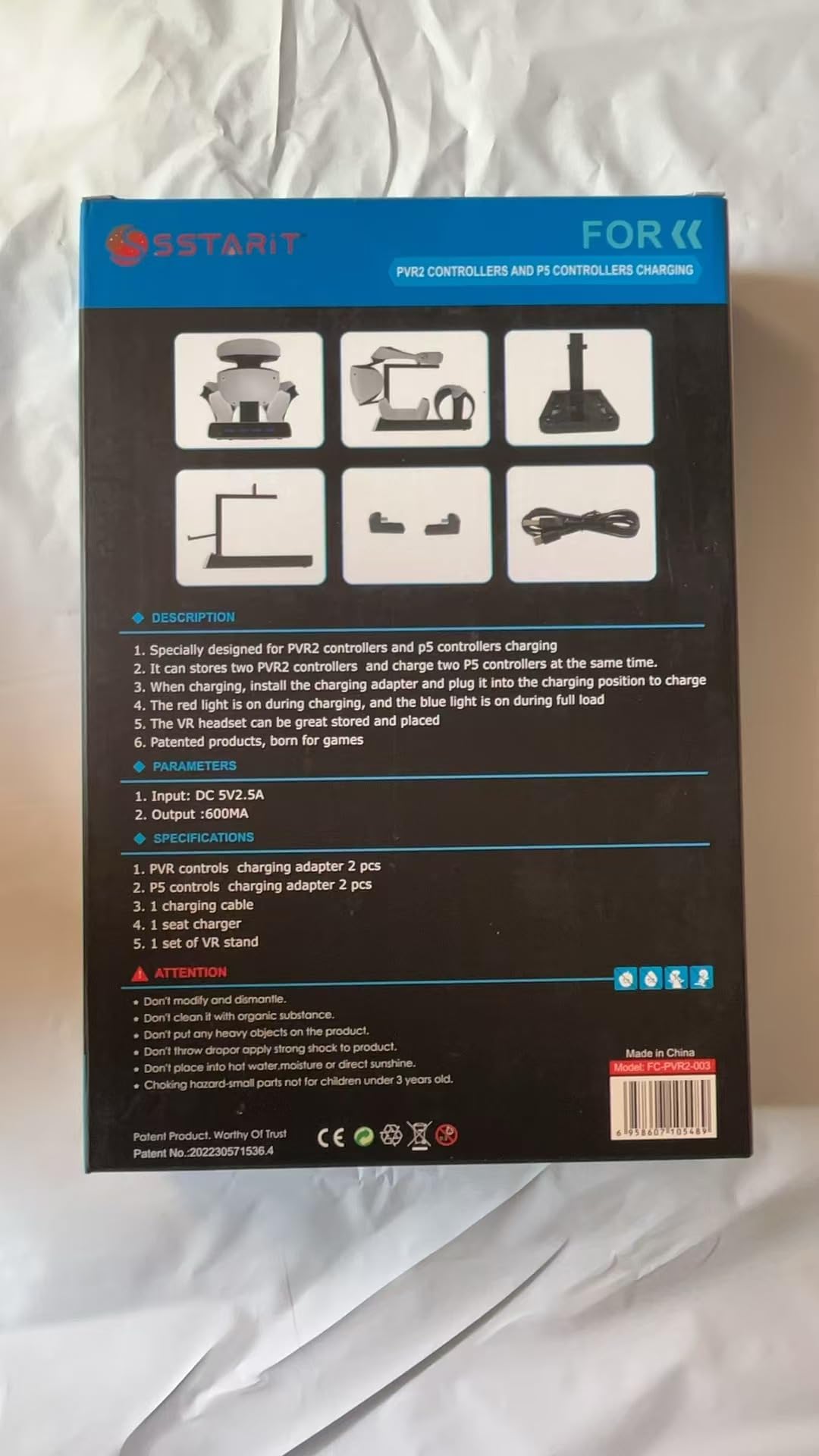 Per PSVR2 PS5 Controller Stazione di ricarica, VR Headset Staffa Supporto di Stoccaggio per PS VR2 Move Showcase