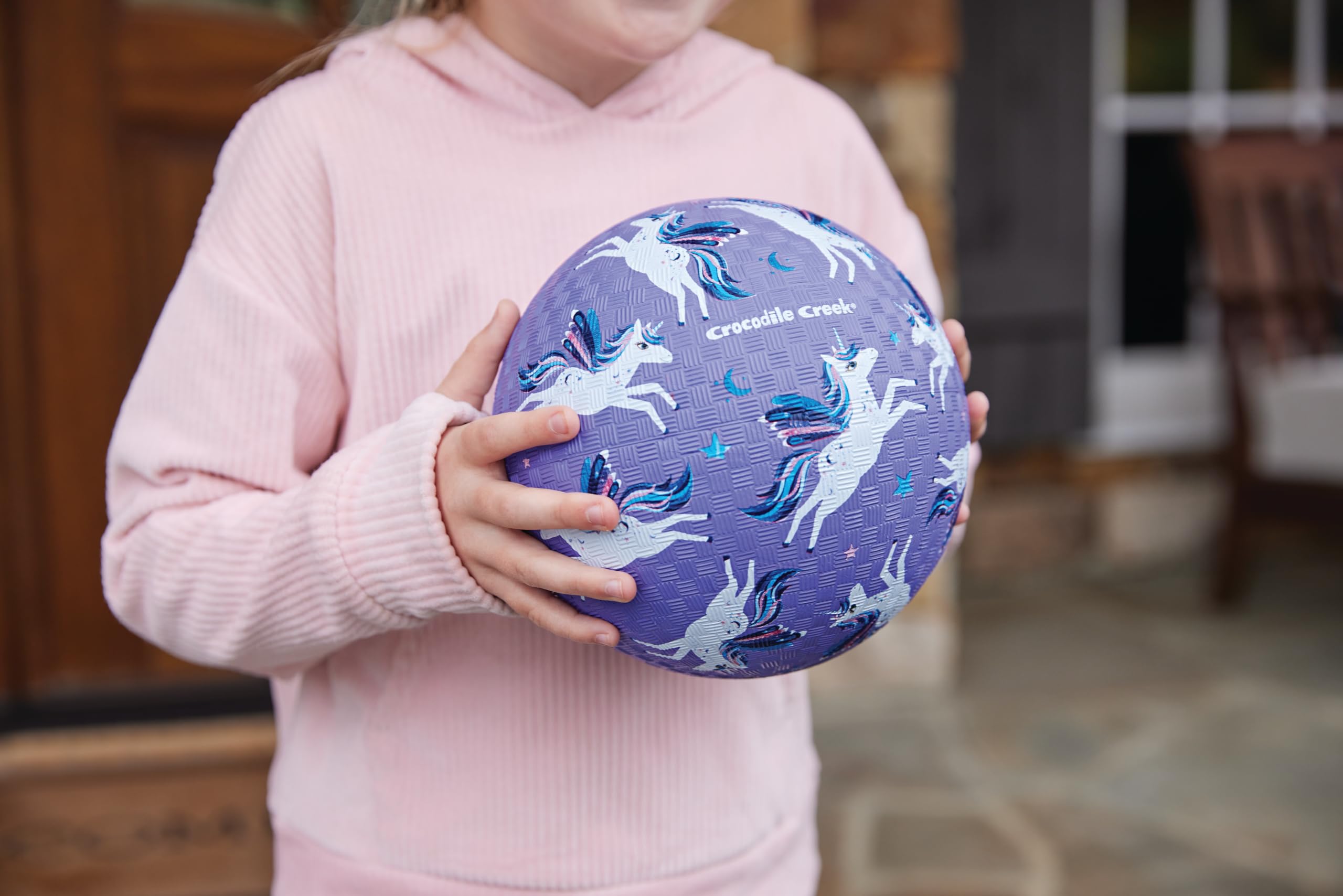 Crocodile Creek Pelota de juego de 7 pulgadas / unicornio morado