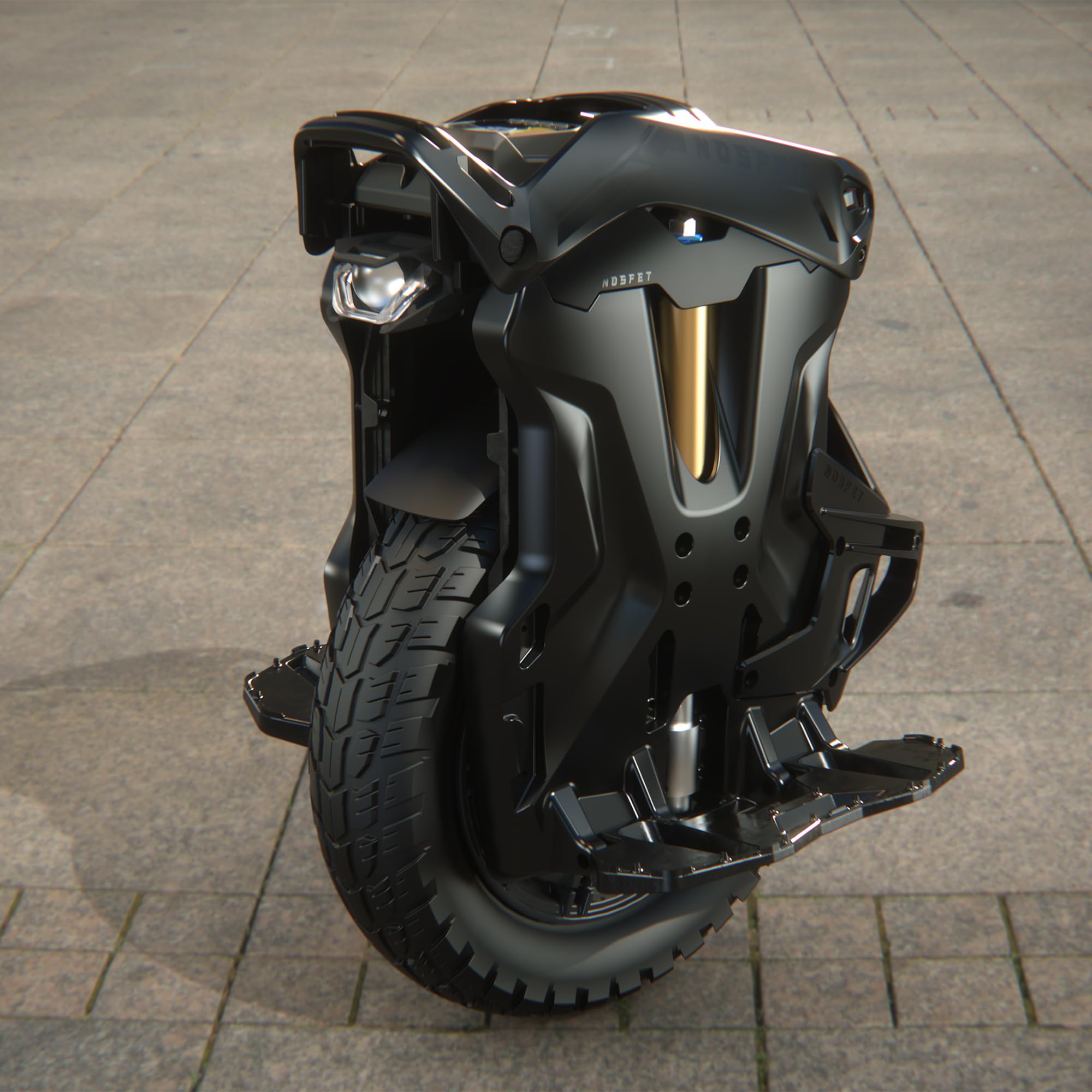Gyroroue NOSFET Aero - Adulte, Noir, Taille Unique EU, Double Amortissement, Pneu Offroad, Autonomie jusqu'à 60km, 25km/h, Pneu Gonflable 15"