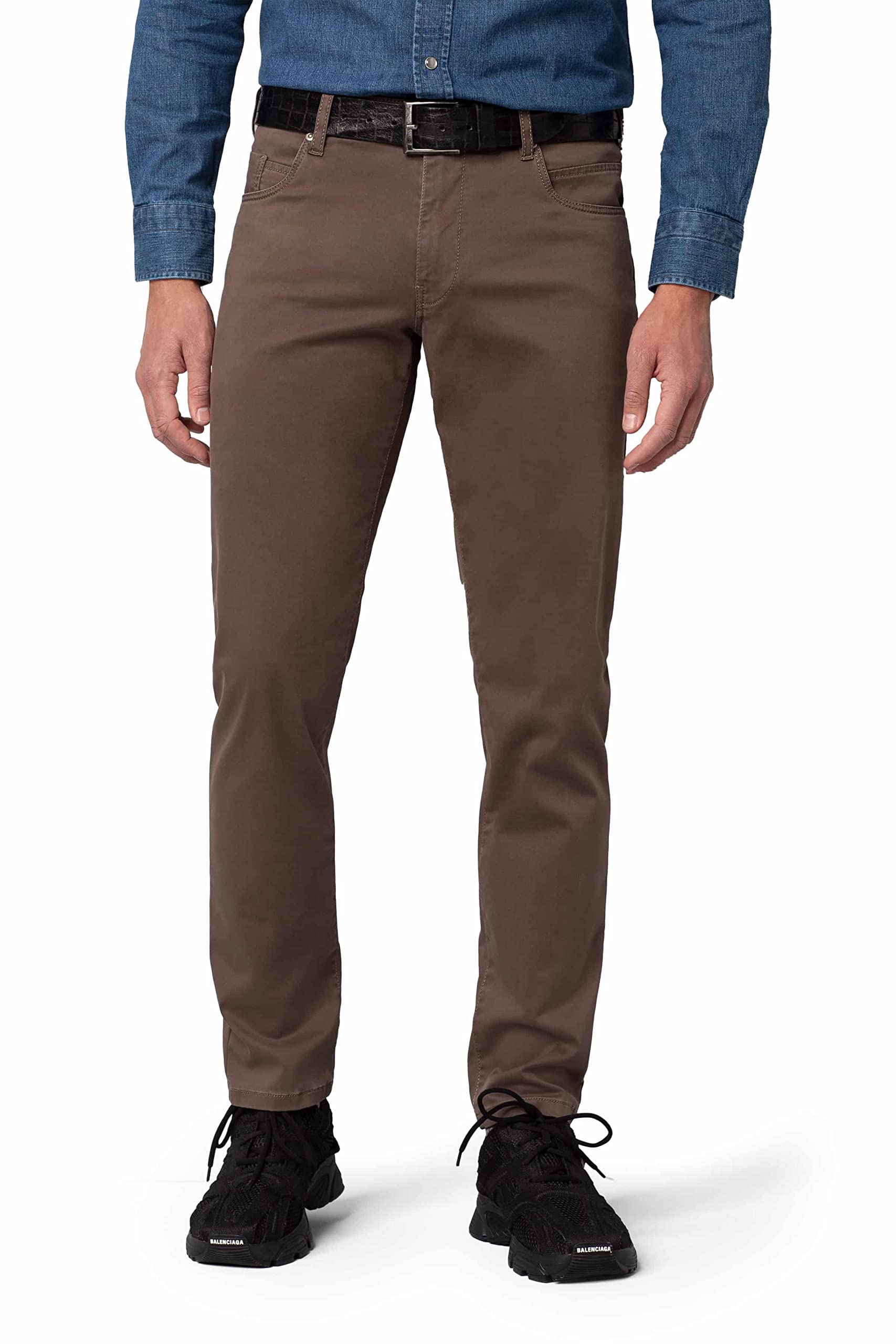 M 5 By Meyer Men's 36 Brown Pima Cotton Five Pocket