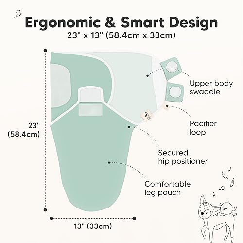 Vista 285 de Paquete de 3 mantas orgánicas para dormir para bebé, para recién nacido, envolturas ergonómicas para bebés de 0 a 3 meses, sacos para dormir, Abc