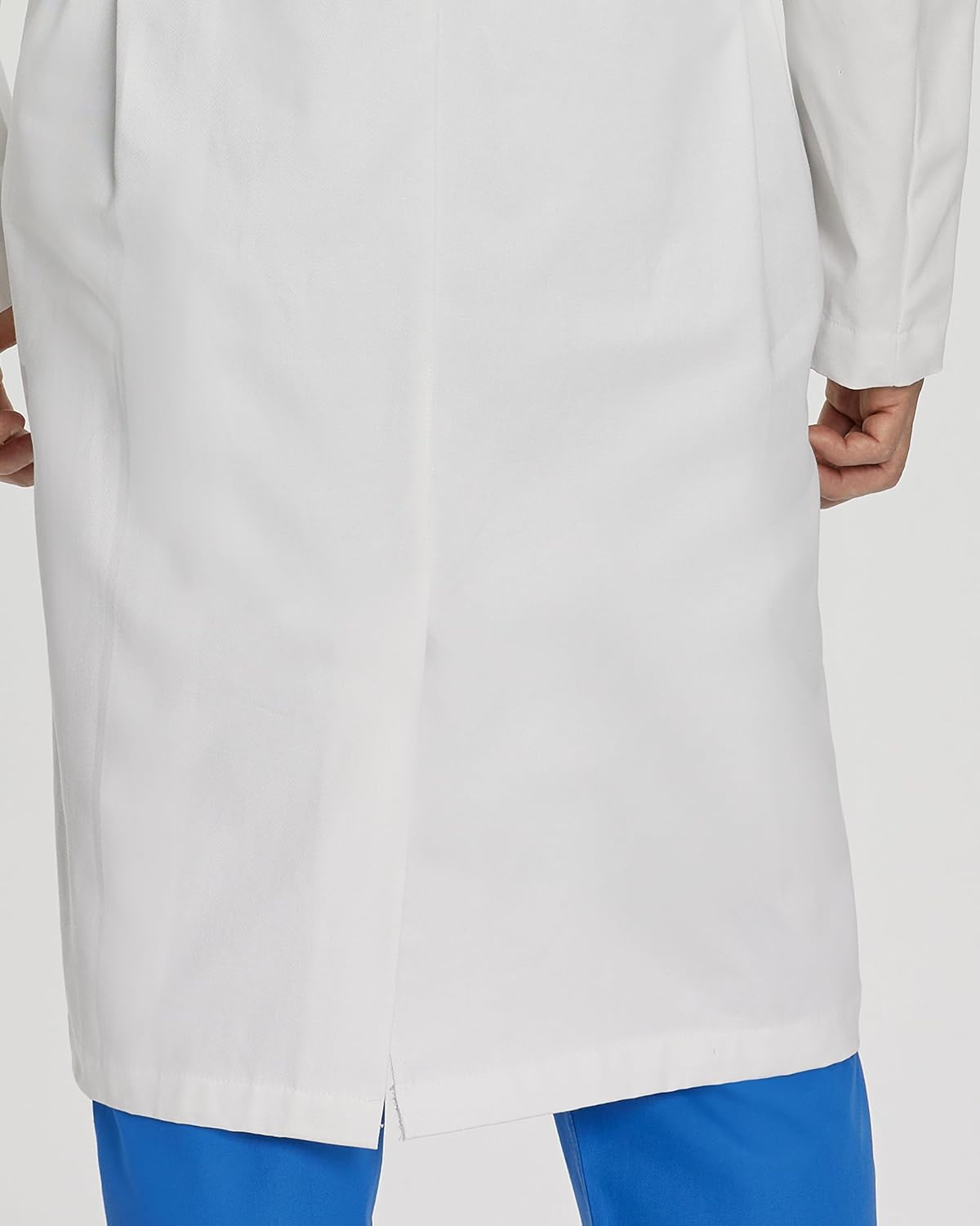 Landau Relaxed Fit 3-Pkt 5-Knot Cloth Button Full-Length Lab Coat for Men 3138